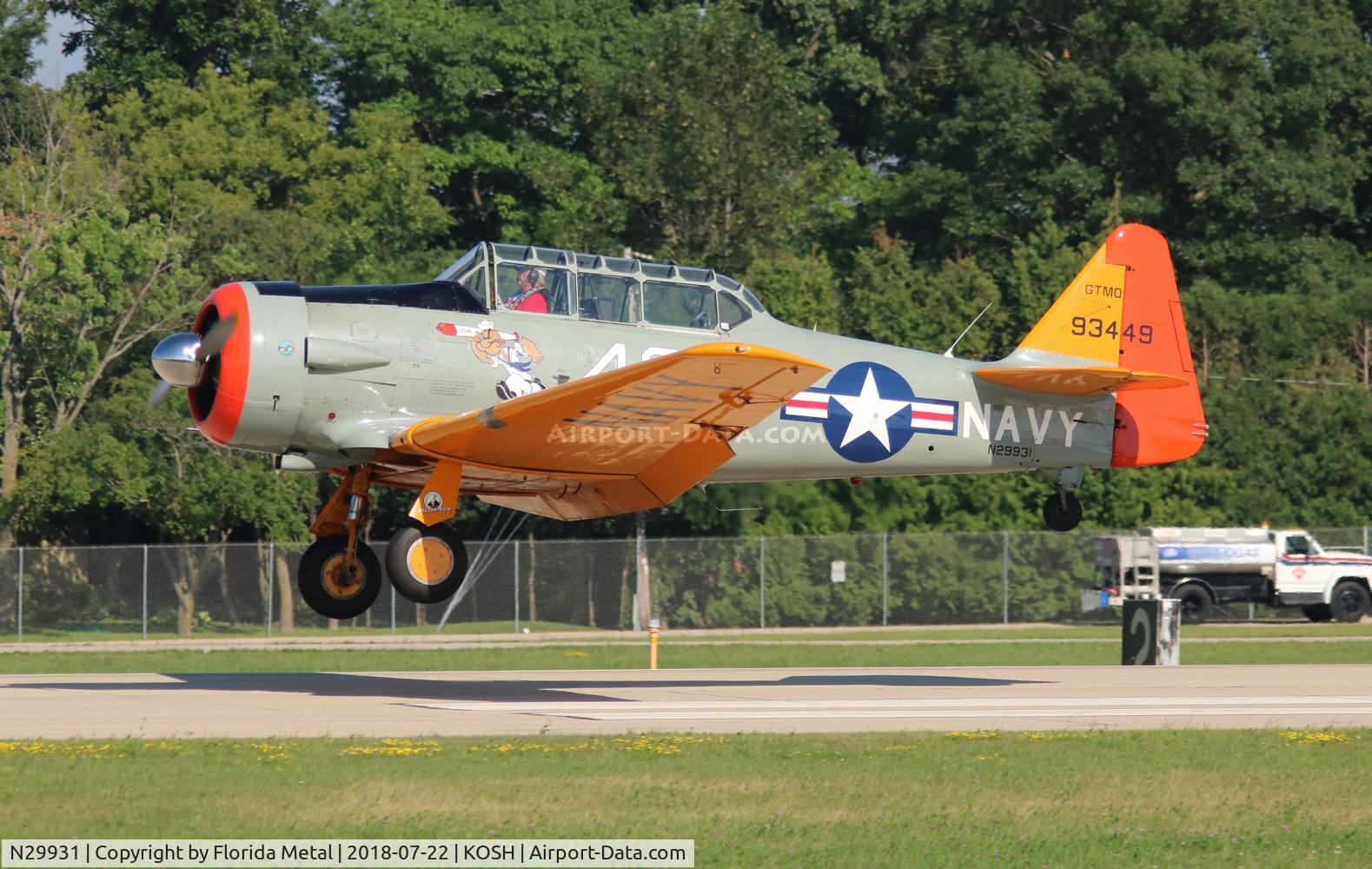N29931, 1943 North American AT-6G Texan C/N 168-583 (49-3449), EAA OSH 2018