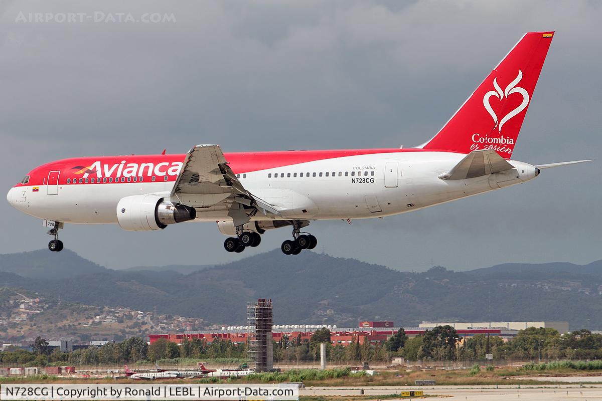 N728CG, 1990 Boeing 767-283/ER C/N 24728, at el prat
