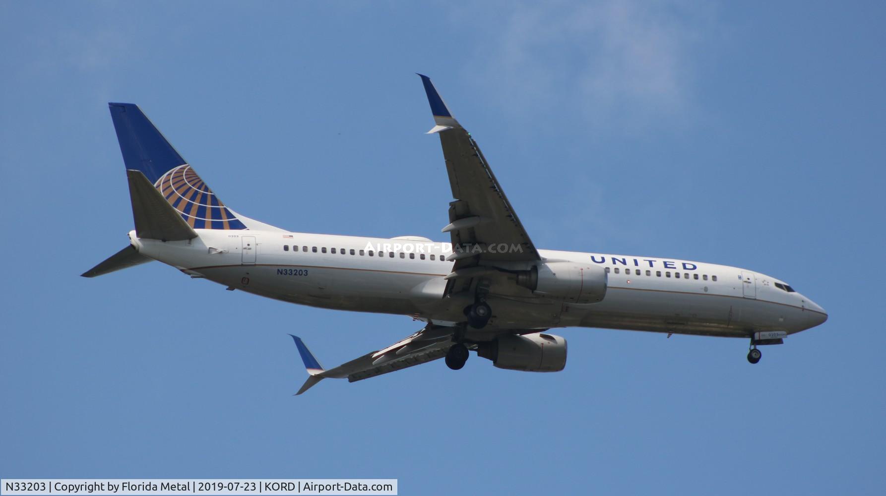 N33203, 2000 Boeing 737-824 C/N 30613, ORD spotting 2019