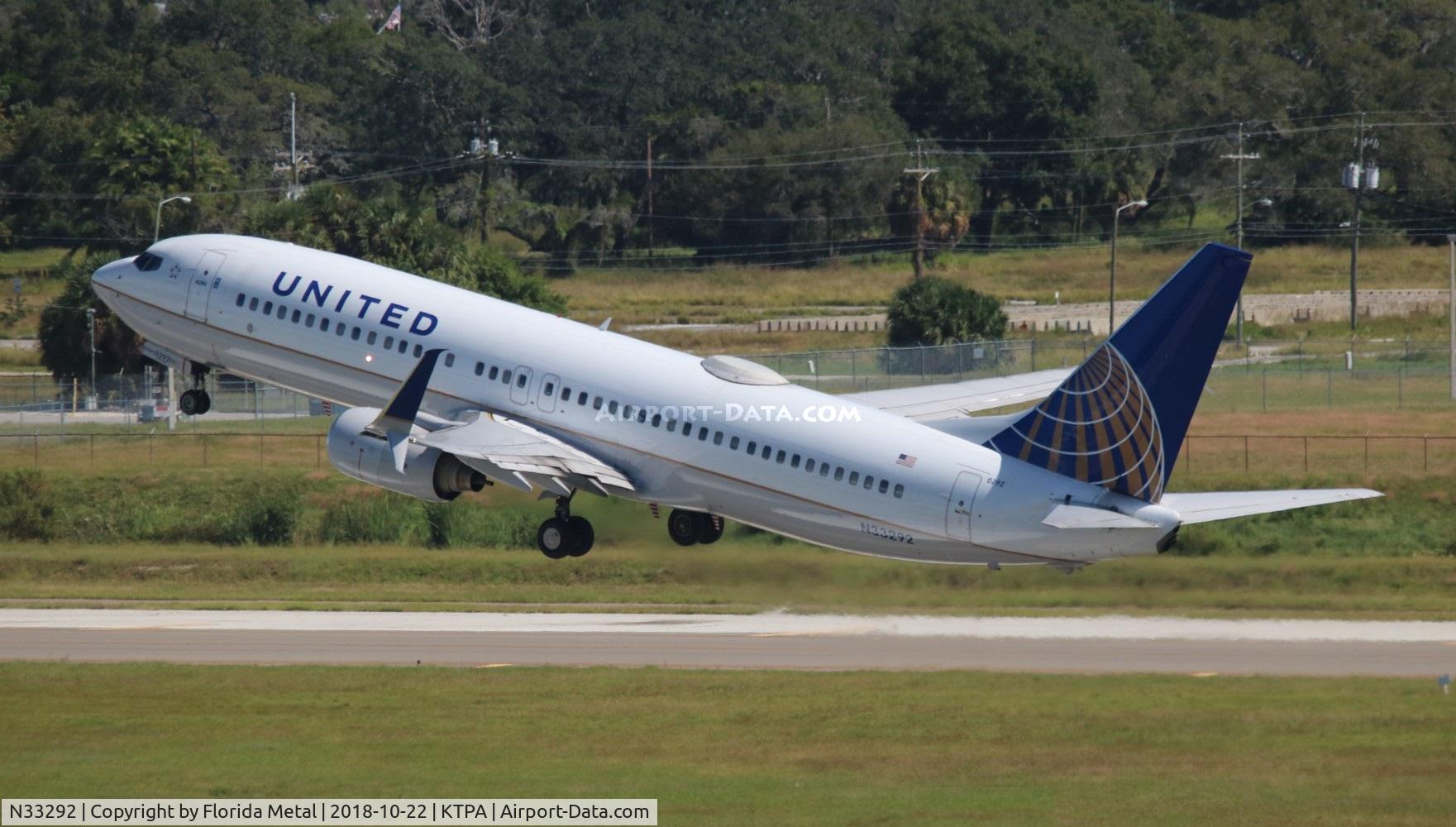 N33292, 2004 Boeing 737-824 C/N 33455, TPA spotting 2018