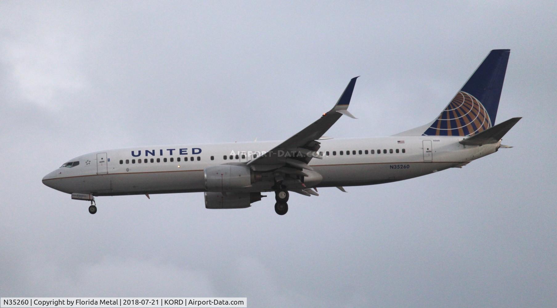 N35260, 2001 Boeing 737-824 C/N 30855, ORD Spotting 2018