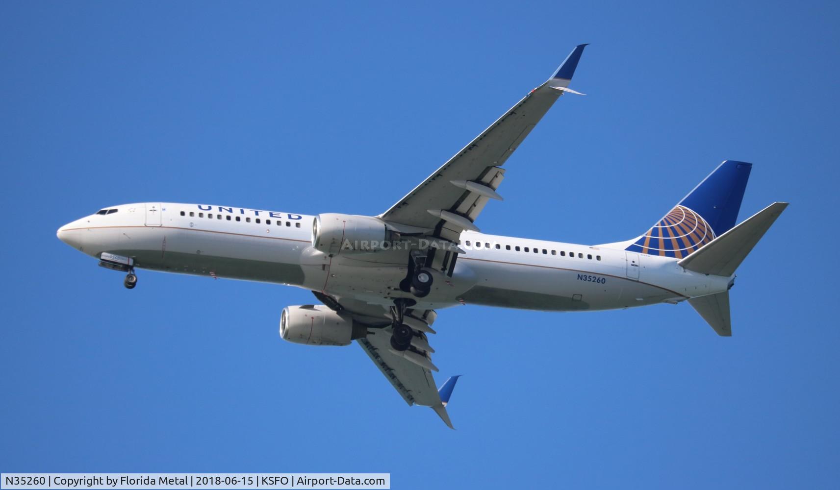 N35260, 2001 Boeing 737-824 C/N 30855, SFO Spotting 2018
