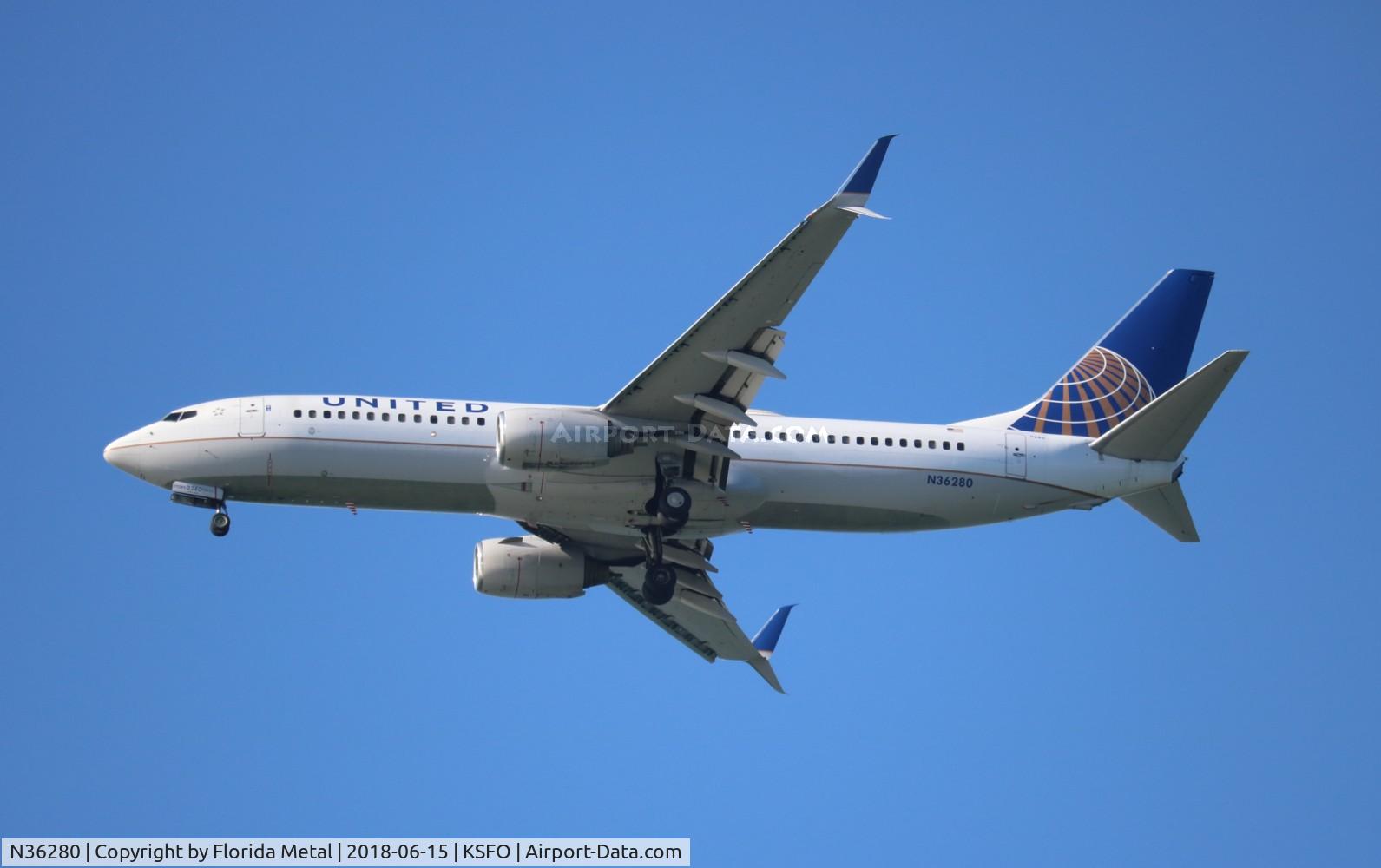 N36280, 2003 Boeing 737-824 C/N 31598, SFO spotting 2018