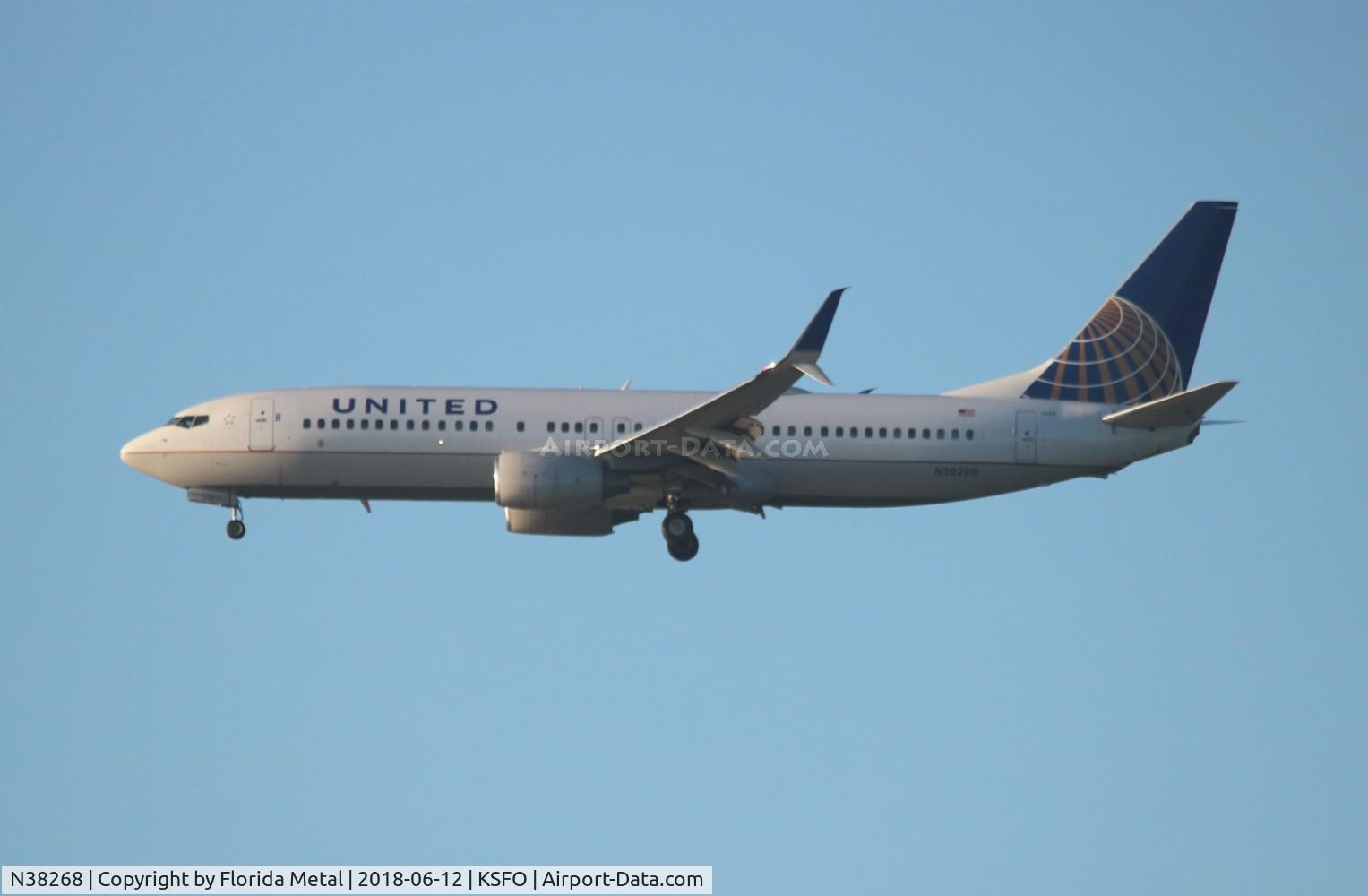 N38268, 2001 Boeing 737-824 C/N 31587, SFO spotting 2018