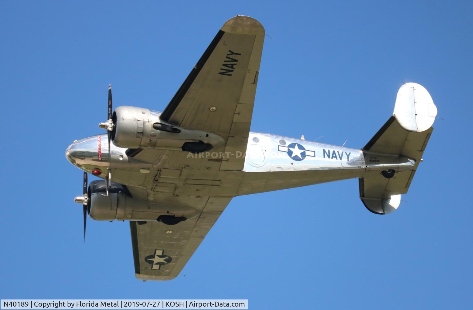 N40189, 1943 Beech RC-45J Expeditor C/N 5523, EAA OSH 2019