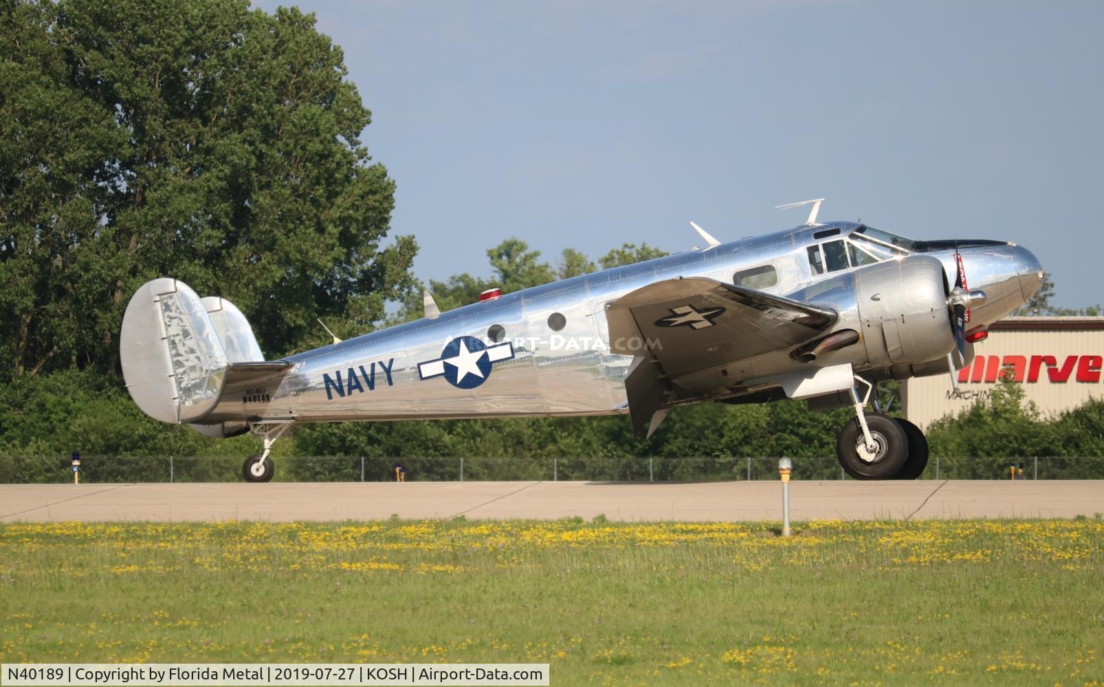 N40189, 1943 Beech RC-45J Expeditor C/N 5523, EAA OSH 2019