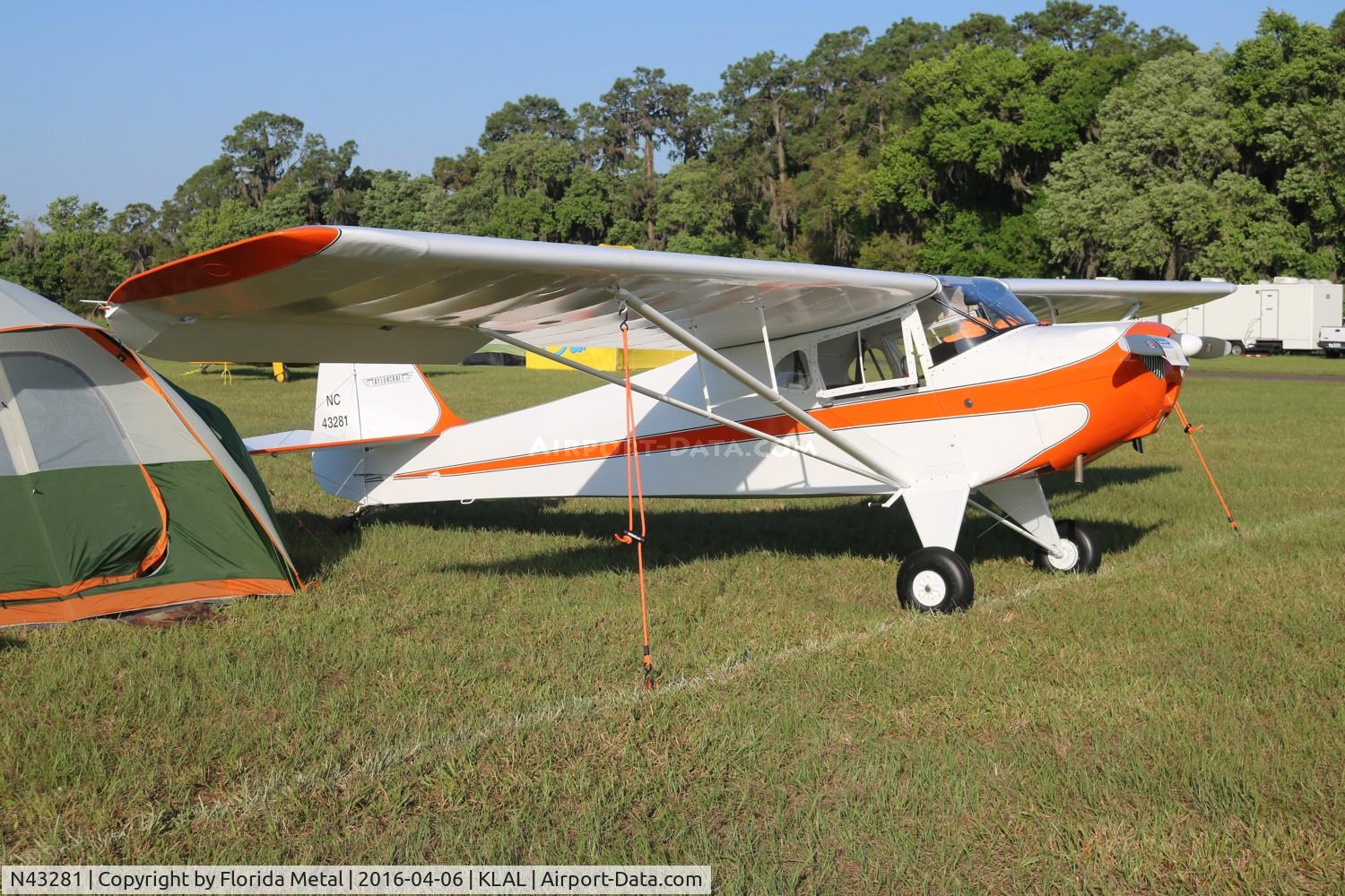 N43281, 1946 Taylorcraft BC12-D C/N 6940, SNF LAL 2016