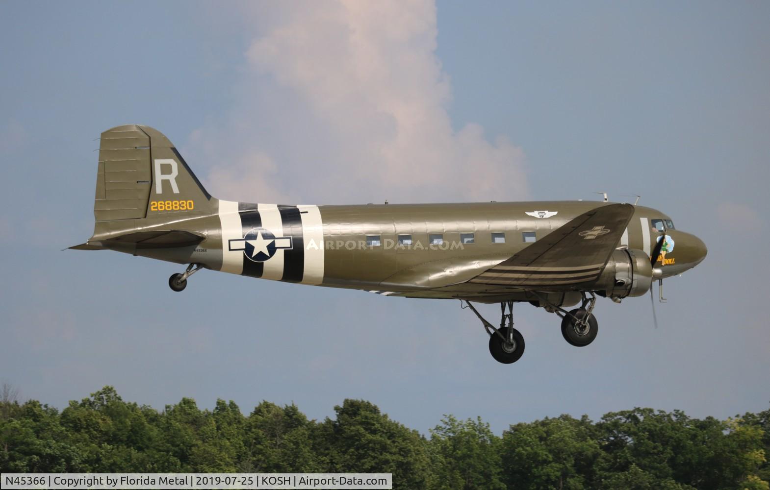 N45366, 1943 Douglas C-53D-DO Skytrooper (DC-3A) C/N 11757, EAA OSH 2019