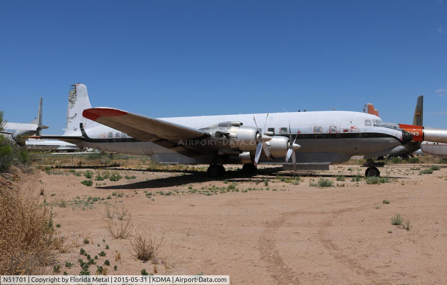 N51701, 1957 Douglas DC-7B C/N 44701, PIMA Museum 2015 DC-7