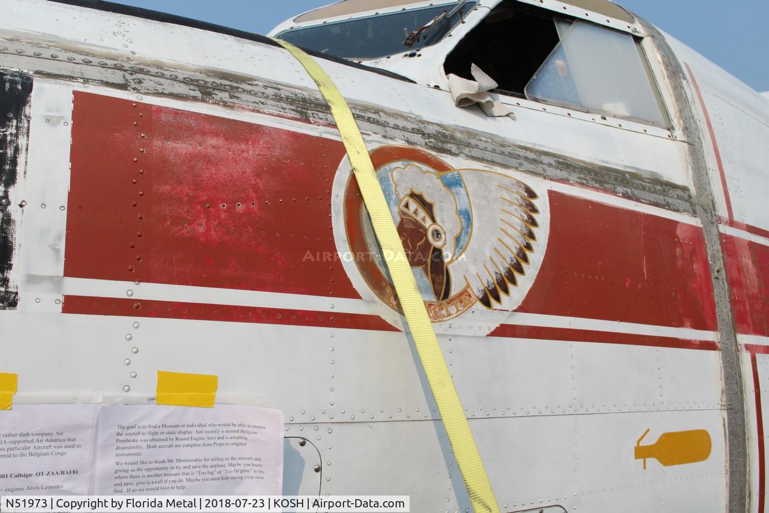 N51973, 1954 Hunting Percival P-66 Pembroke C51 C/N P66-0014, EAA OSH 2018