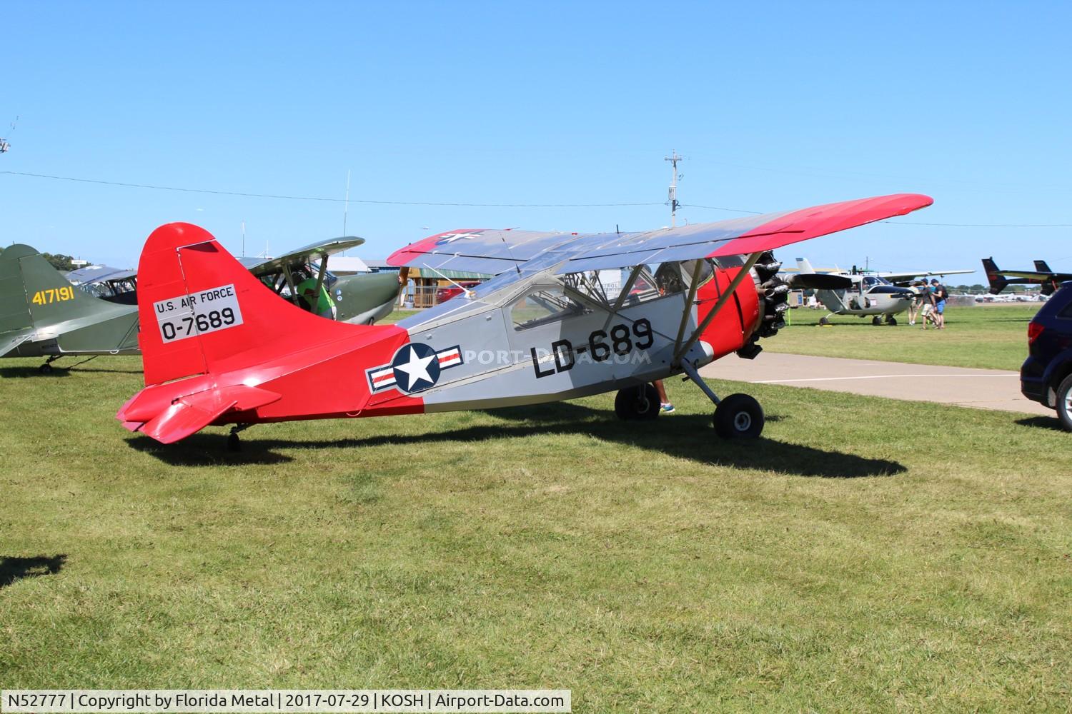 N52777, 1943 Stinson L-5 Sentinel C/N 7689, EAA OSH 2017