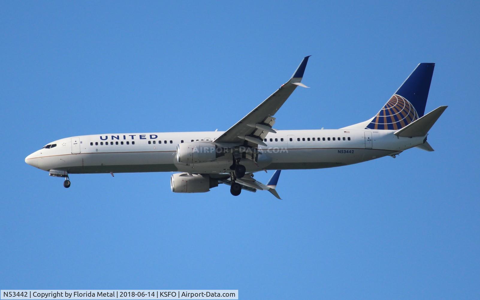 N53442, 2009 Boeing 737-924/ER C/N 33536, SFO spotting 2018