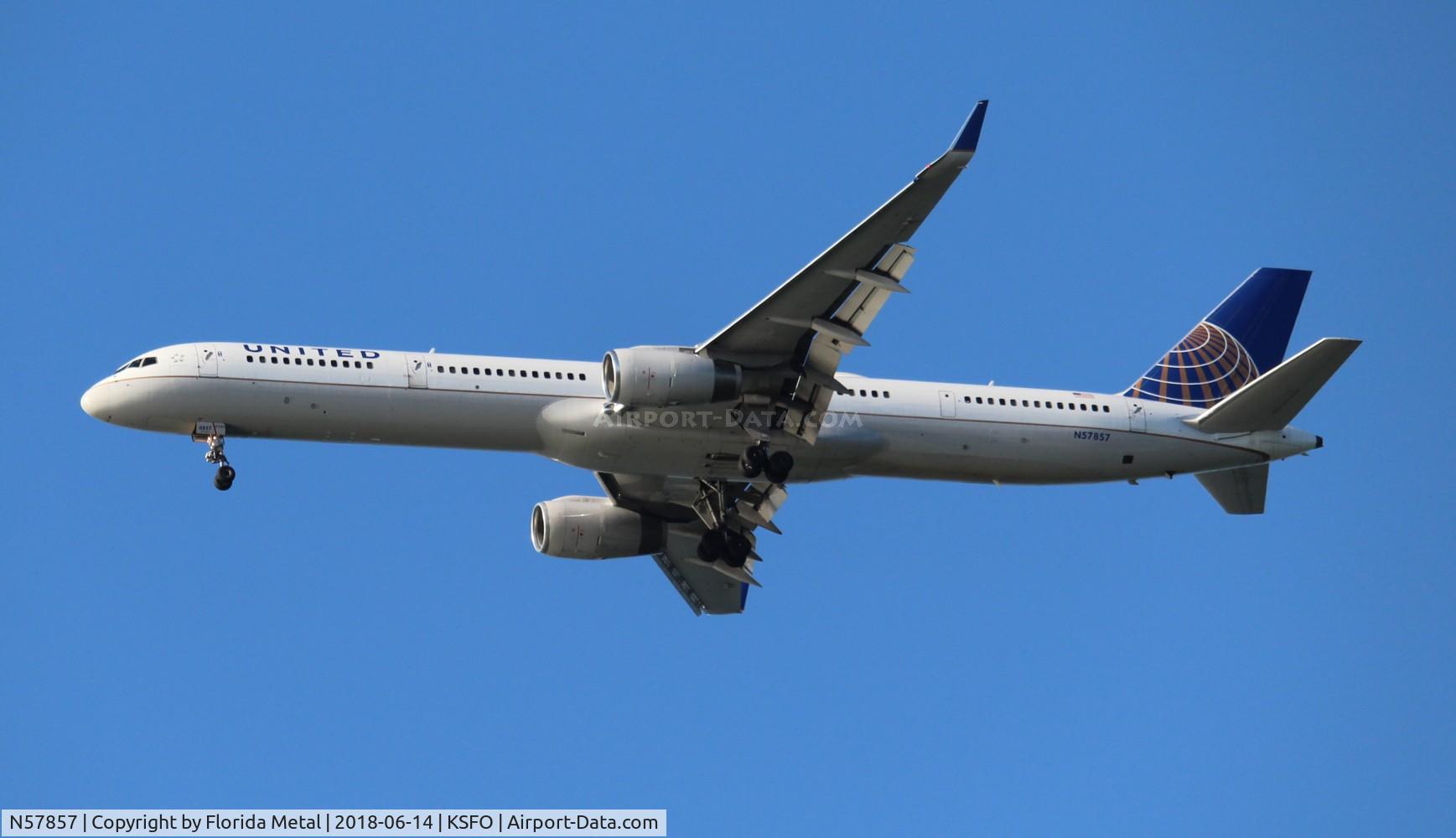 N57857, 2004 Boeing 757-324 C/N 32816, SFO spotting 2018
