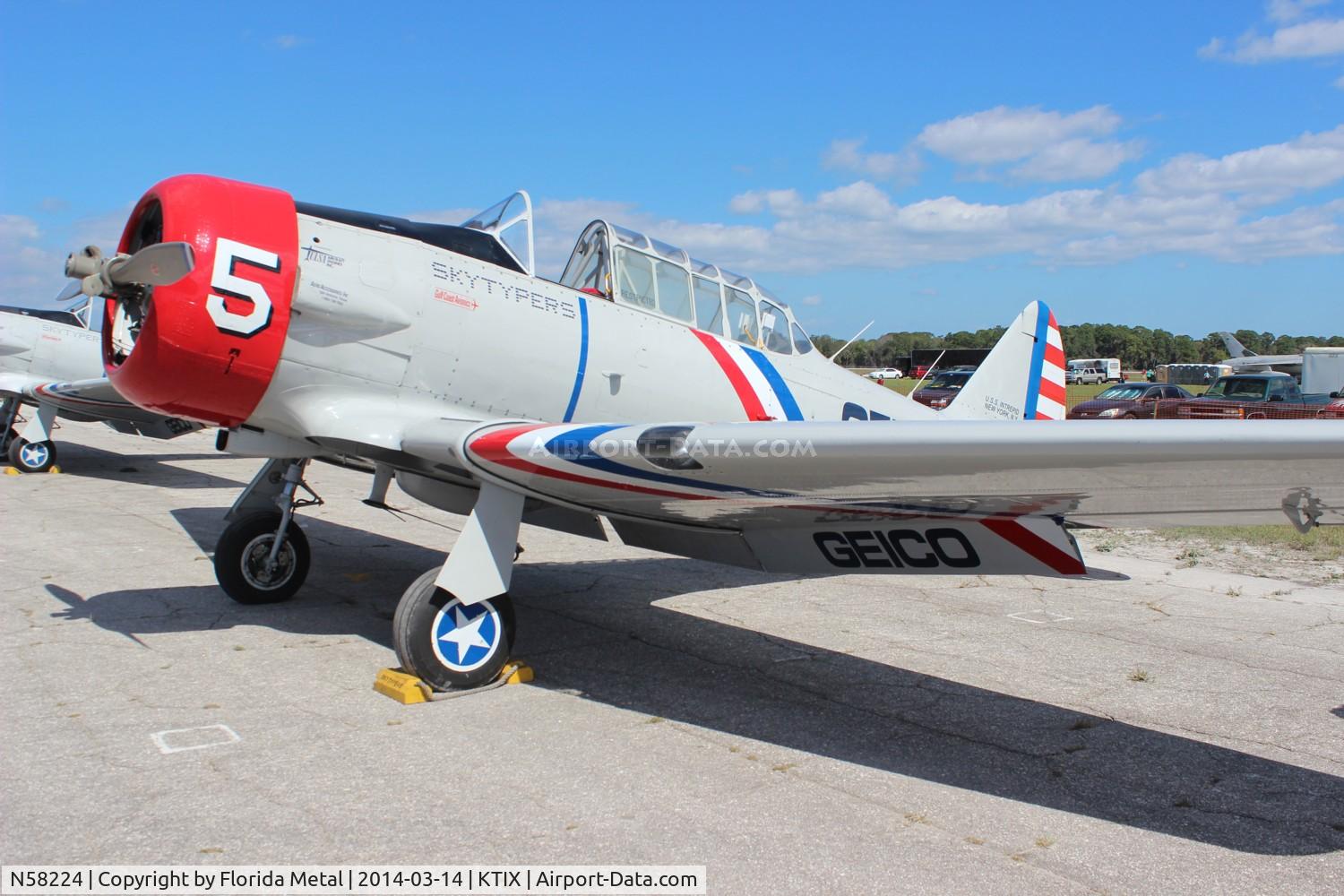 N58224, 1941 North American AT-6B Texan C/N 2553, TICO 2014