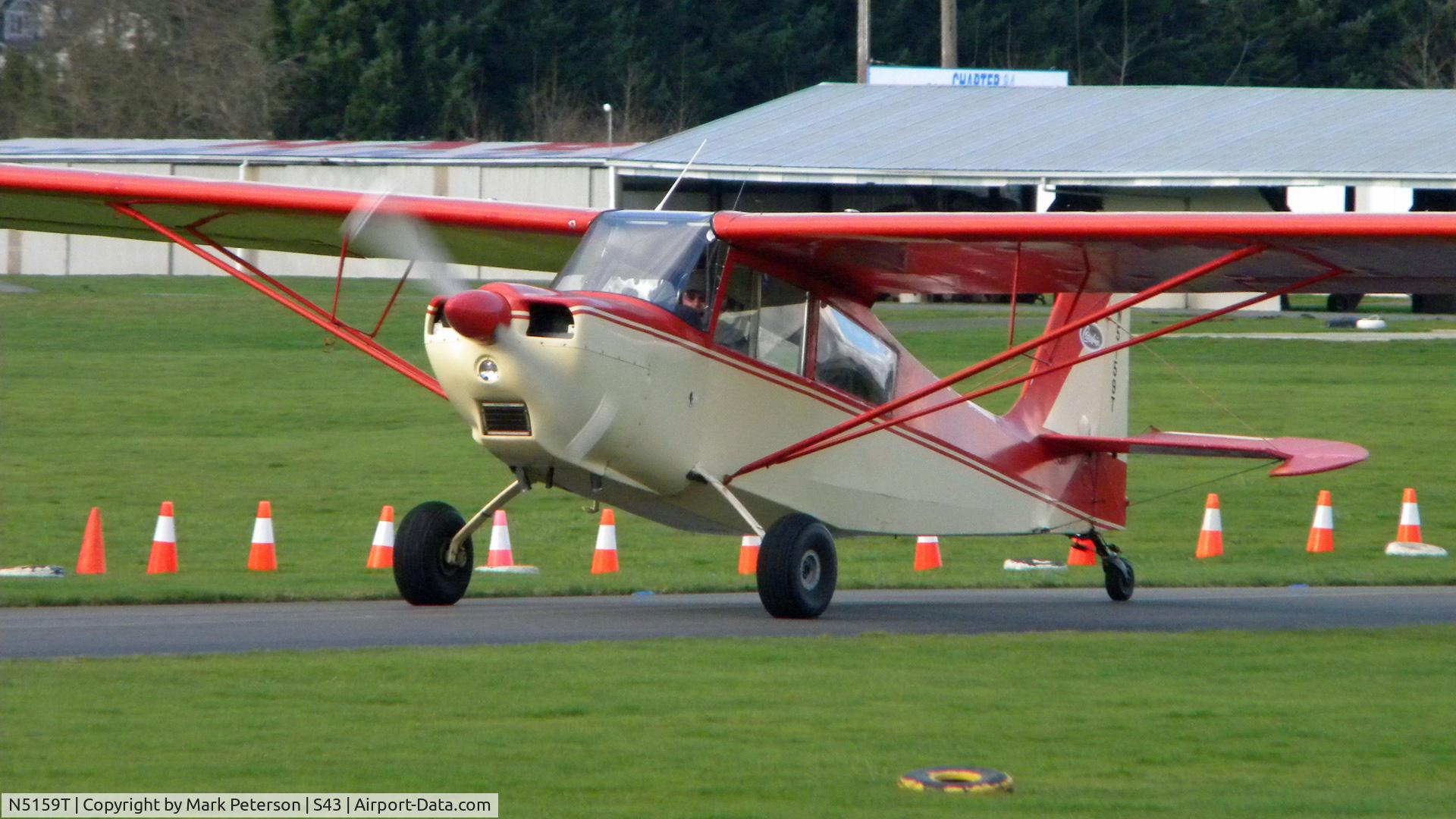 N5159T, 1967 Champion 7ECA Citabria C/N 189, Taxi at Harvey Field, Snohomish