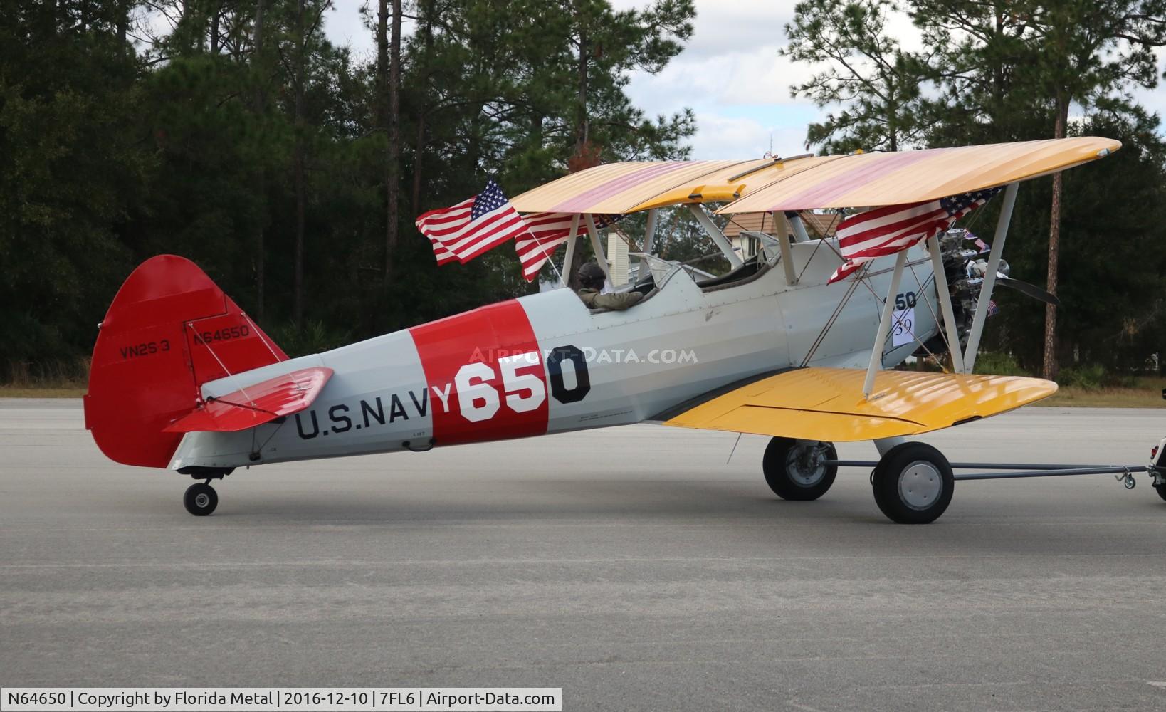 N64650, 1942 Boeing B75N1 C/N 75-6534, Spruce Creek 2016