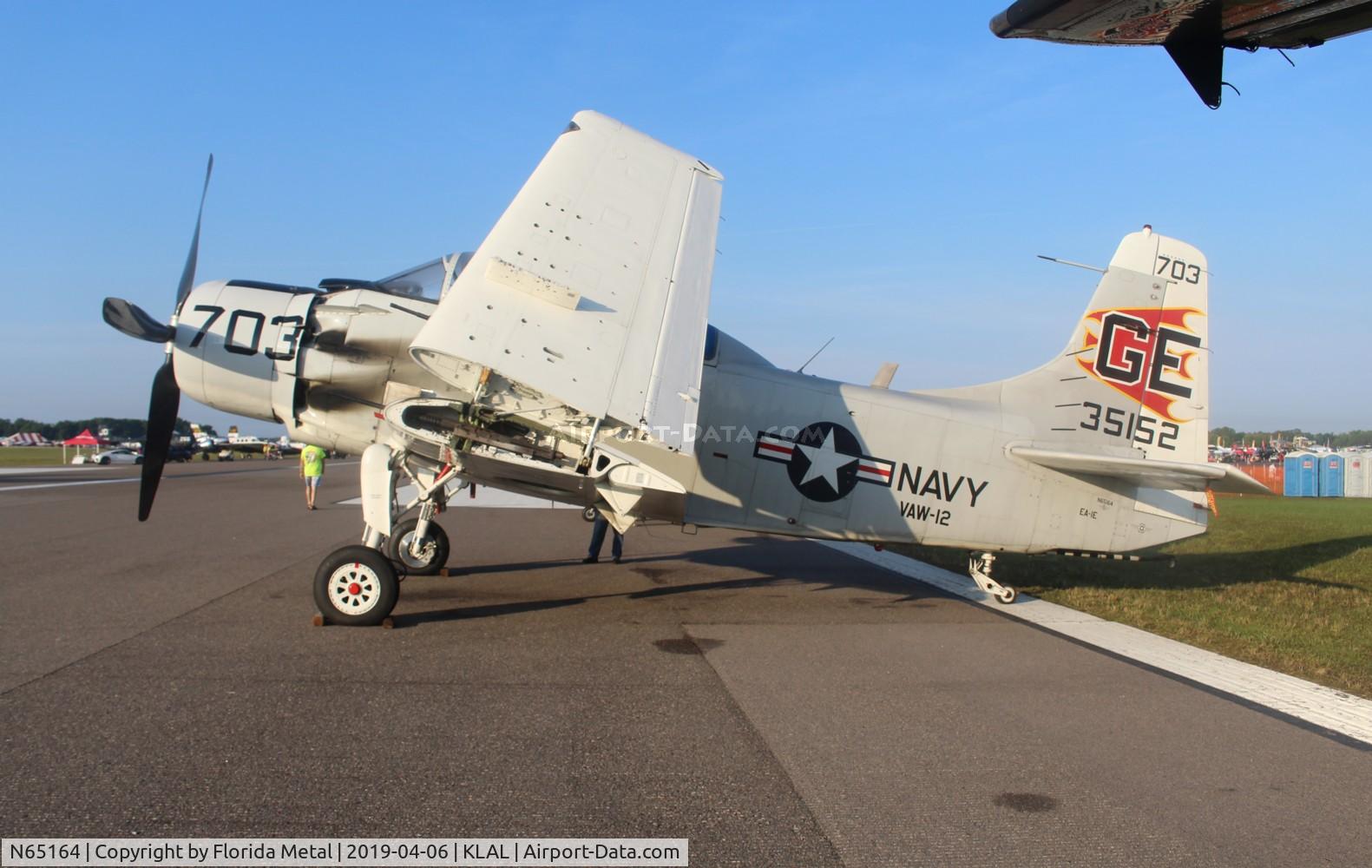 N65164, 1955 Douglas EA-1E Skyraider AD-5W C/N 55-471DH, SNF LAL 2019