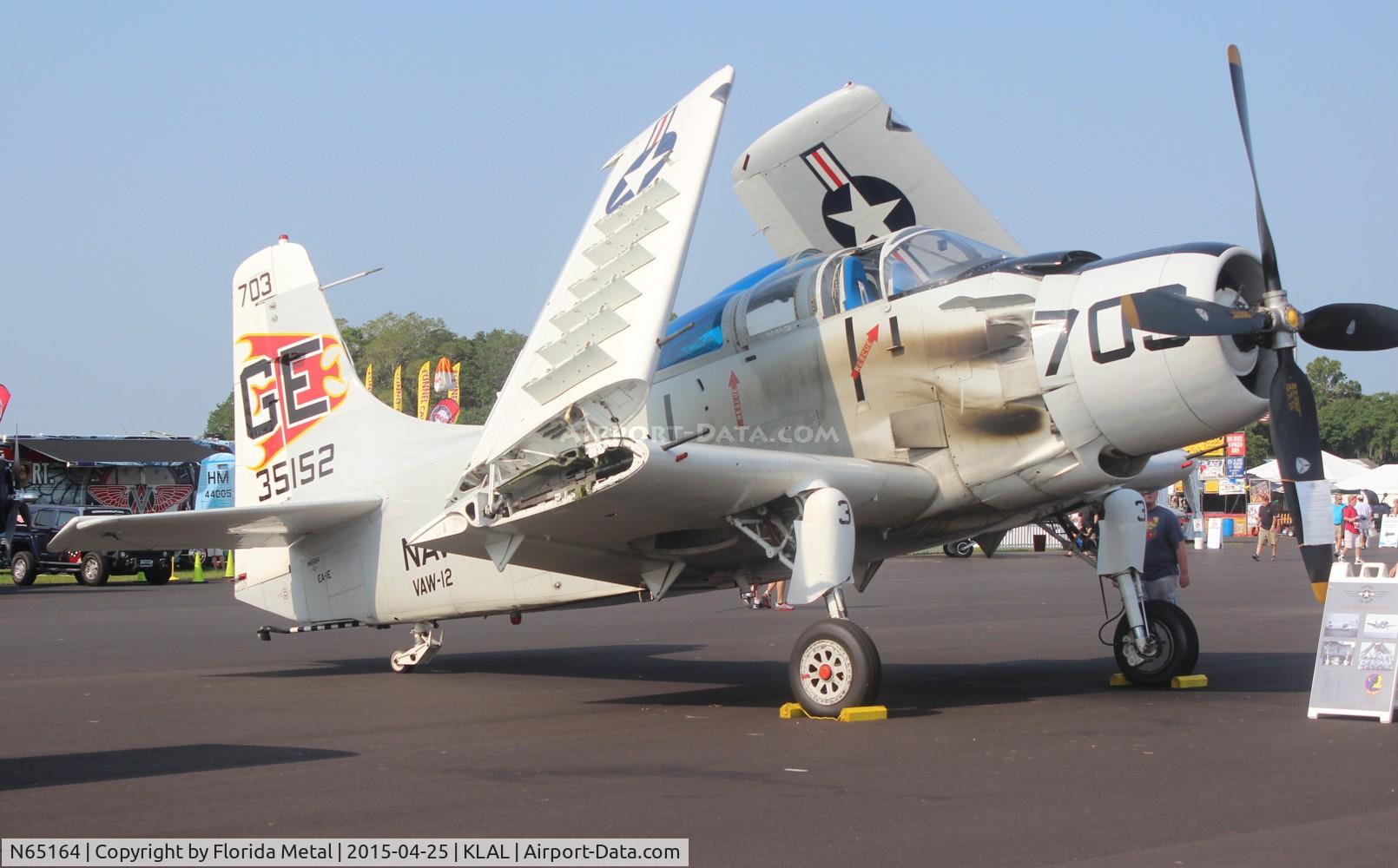 N65164, 1955 Douglas EA-1E Skyraider AD-5W C/N 55-471DH, SNF LAL 2015