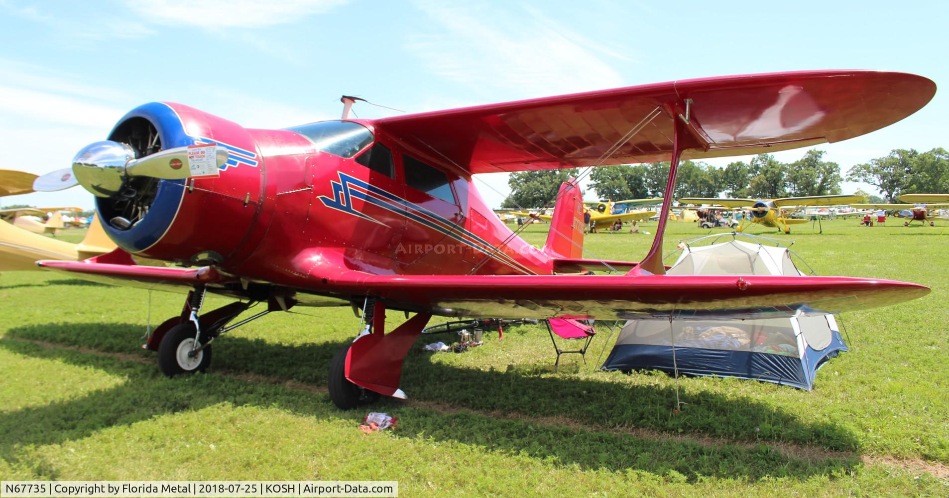 N67735, 1944 Beech D17S Staggerwing C/N 6935, EAA OSH 2018
