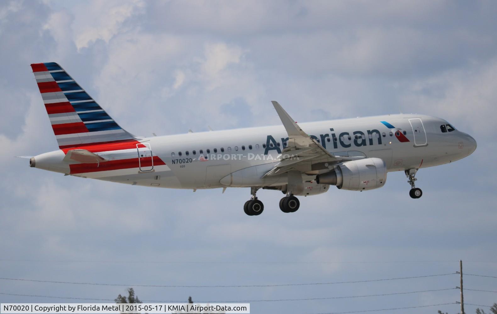 N70020, 2014 Airbus A319-115 C/N 6263, MIA spotting 2015