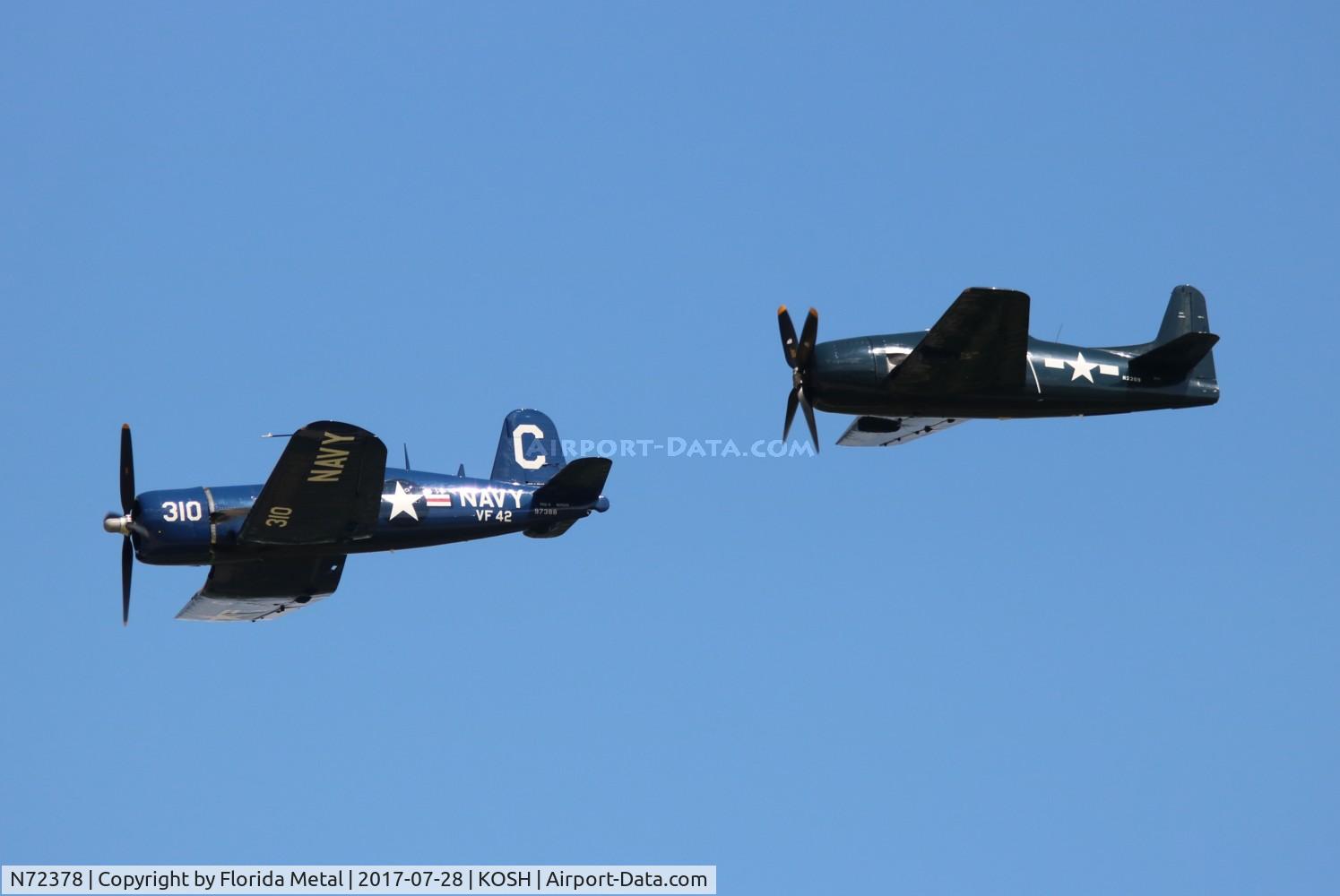 N72378, 1946 Vought F4U-4 Corsair C/N 9542, EAA OSH 2017