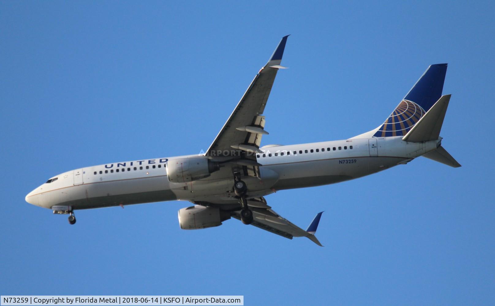 N73259, 2001 Boeing 737-824 C/N 30803, SFO spotting 2018