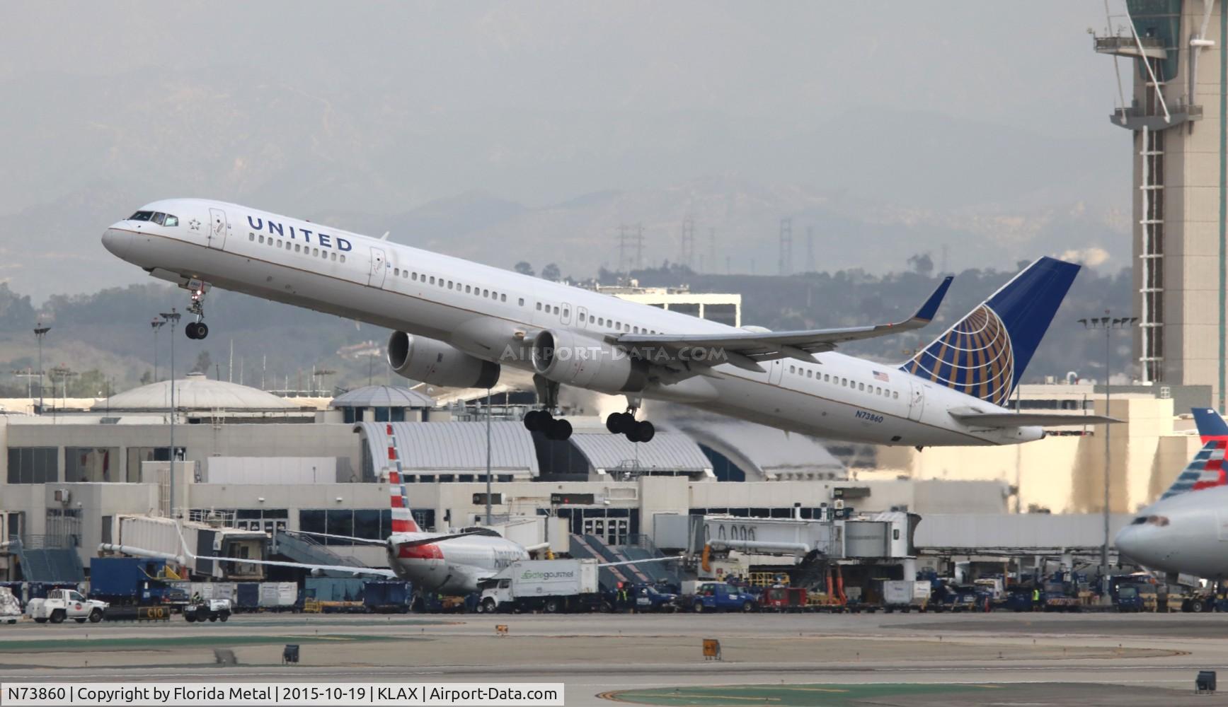 N73860, 2001 Boeing 757-33N C/N 32584, LAX spotting 2015