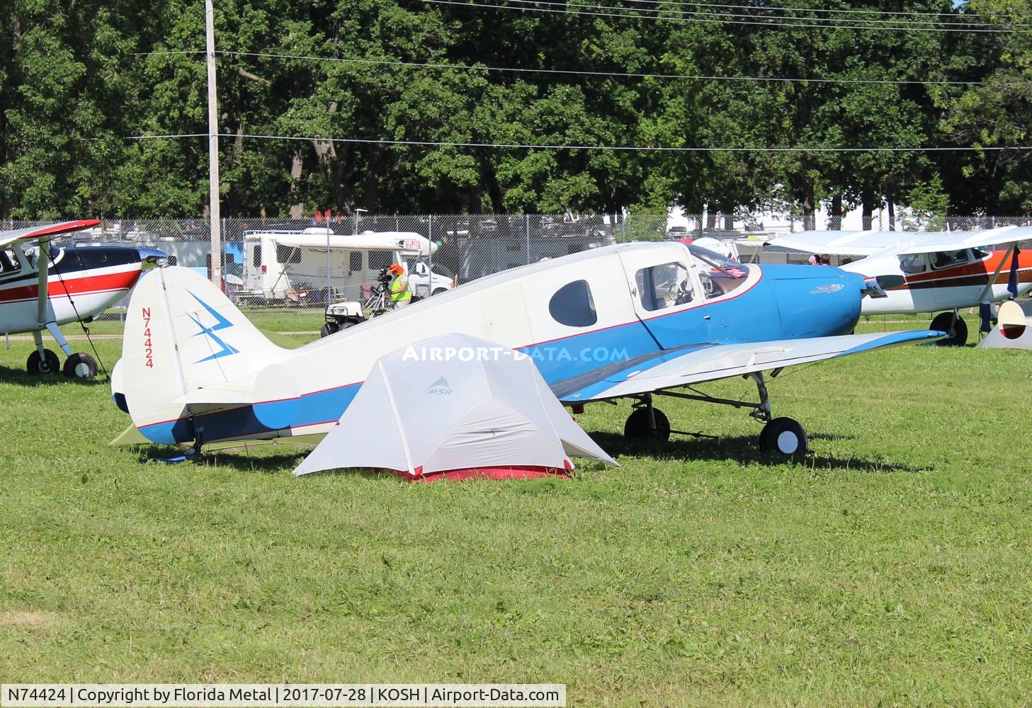 N74424, 1947 Bellanca 14-13-2 Cruisair Senior C/N 1537, EAA OSH 2017