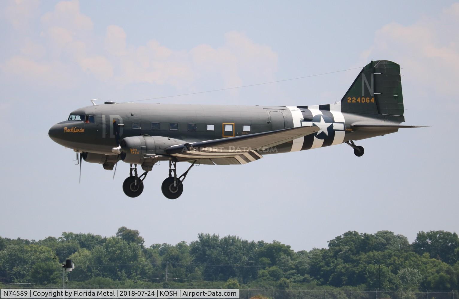 N74589, 1943 Douglas DC3C-S1C3G (C-47A) C/N 9926, EAA OSH 2018