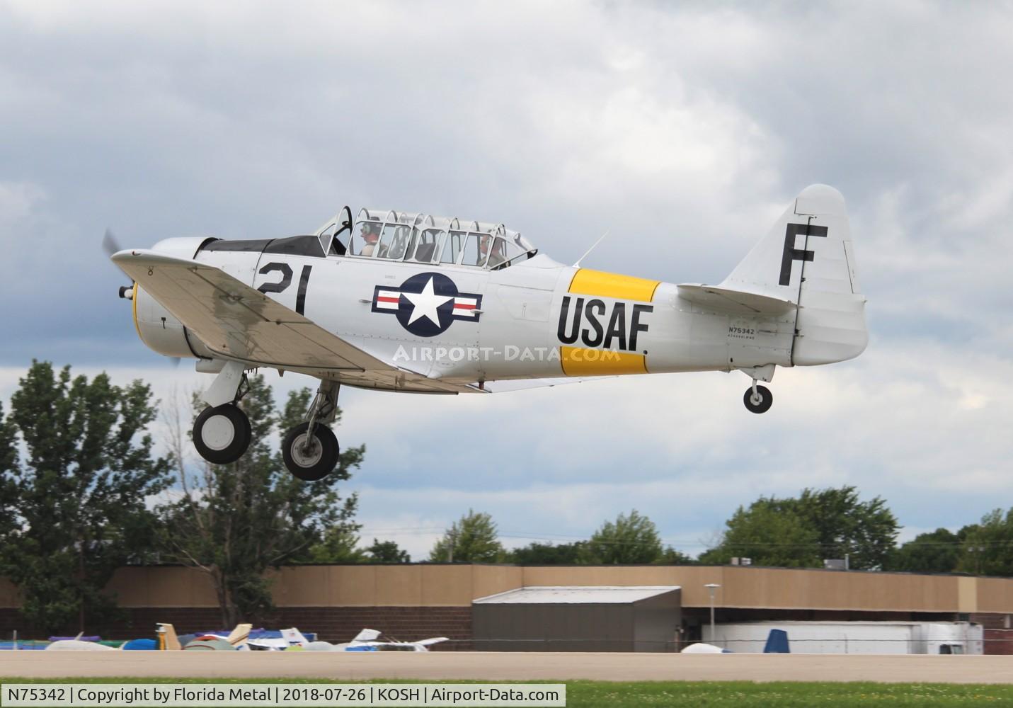 N75342, 1956 North American AT-6D Texan C/N 42-44641, EAA OSH 2018