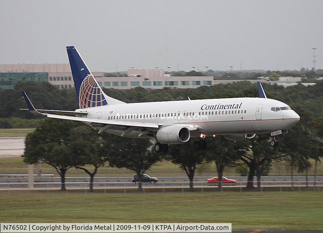 N76502, 2006 Boeing 737-824 C/N 31603, TPA spotting 2009