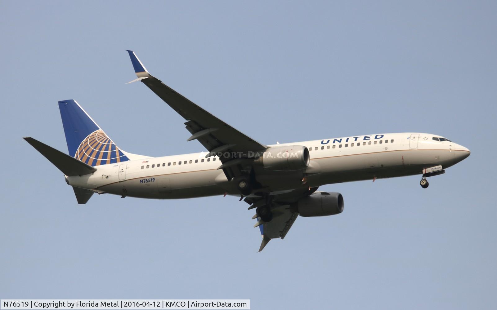 N76519, 2009 Boeing 737-824 C/N 30132, MCO spotting 2016