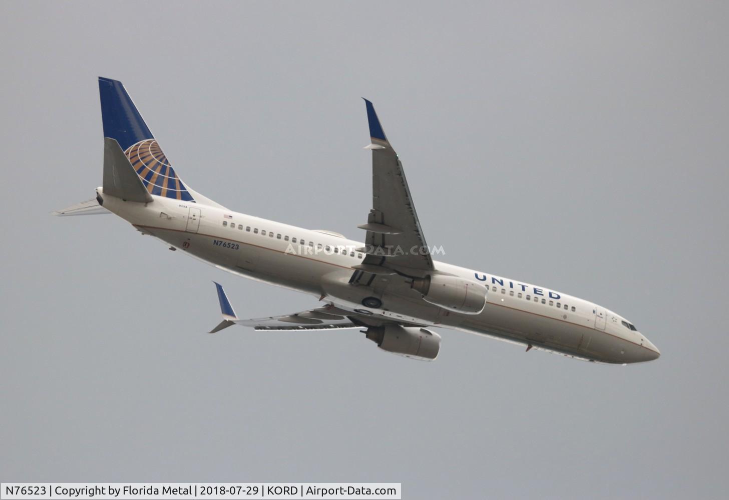 N76523, 2010 Boeing 737-824 C/N 37101, ORD spotting 2018