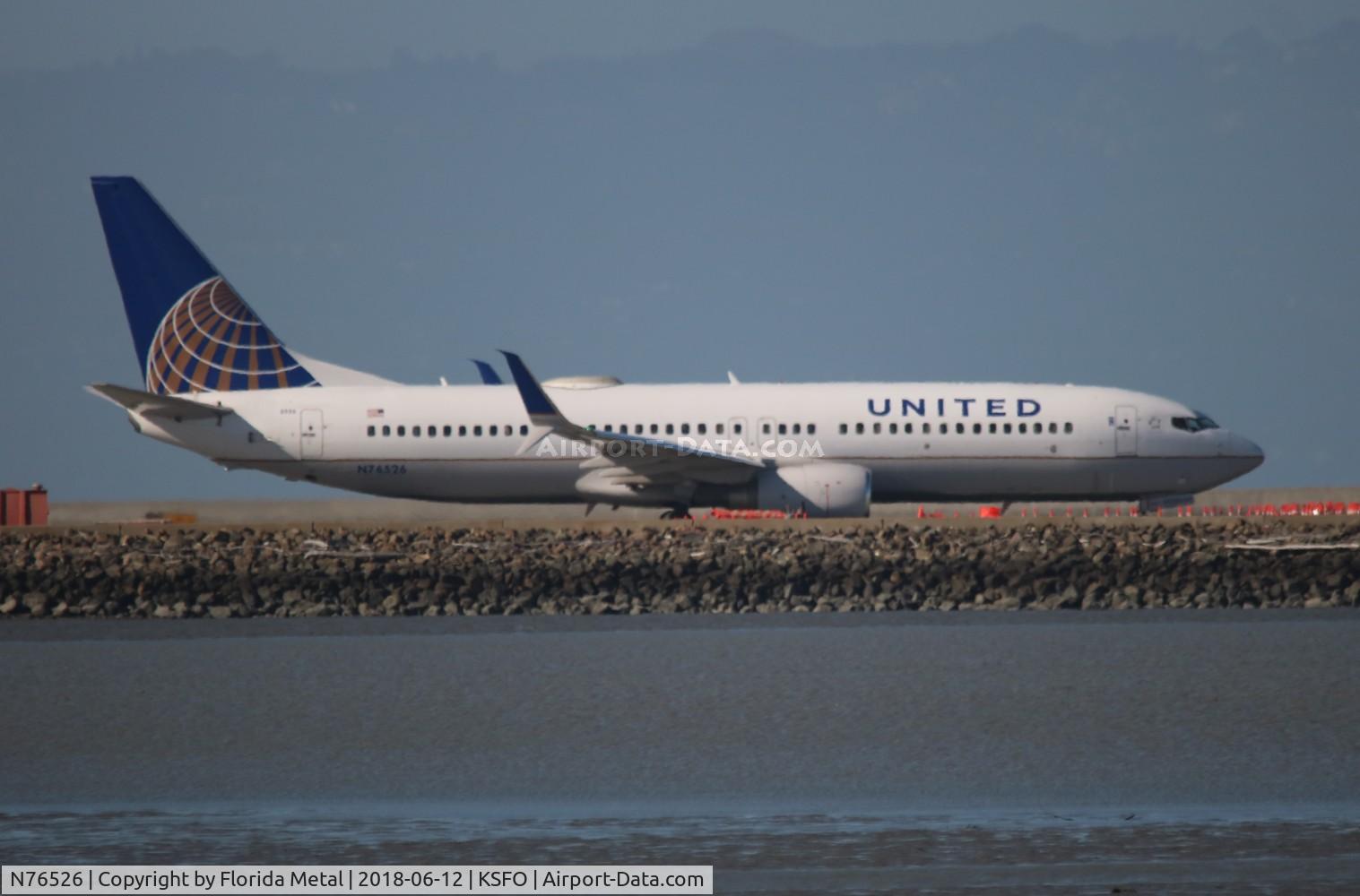 N76526, 2010 Boeing 737-824 C/N 38700, SFO spotting 2018