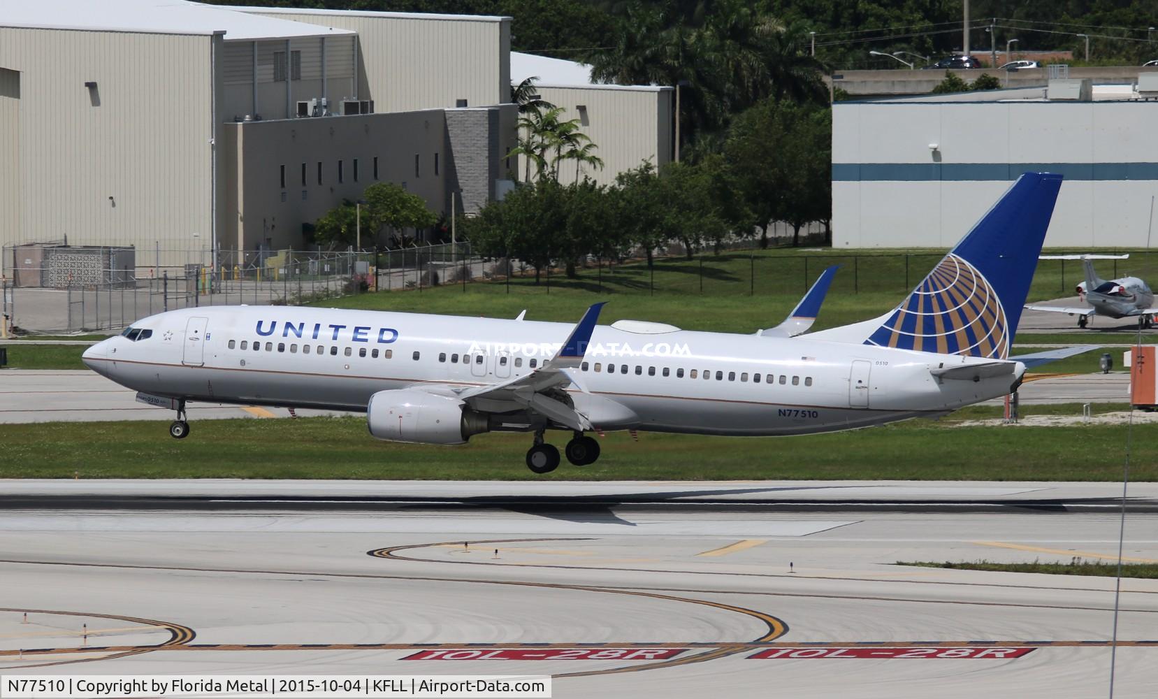 N77510, 2008 Boeing 737-824 C/N 32828, FLL spotting 2015