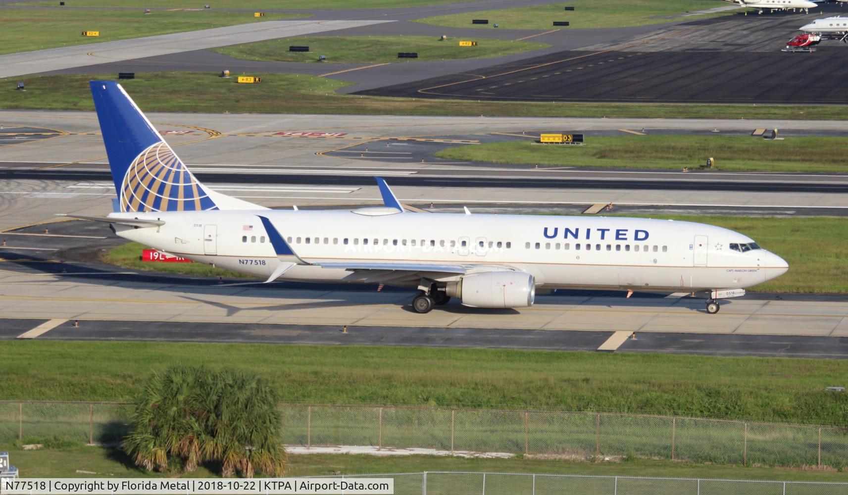 N77518, 2008 Boeing 737-824 C/N 31605, TPA spotting 2018