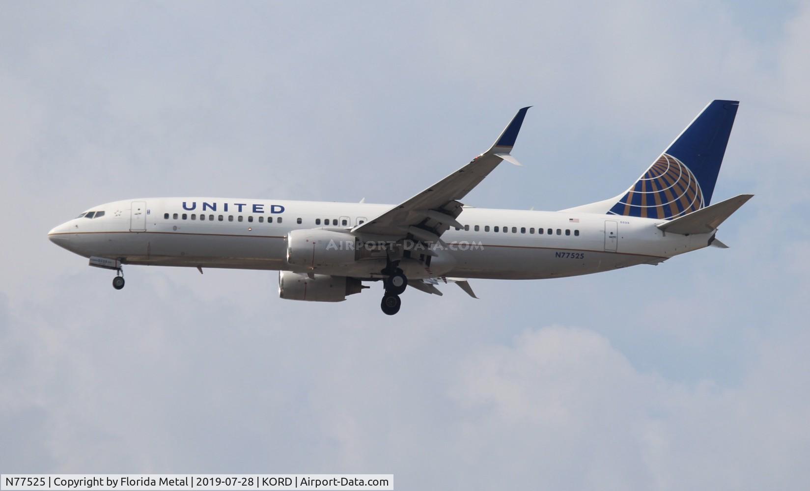 N77525, 2010 Boeing 737-824 C/N 31659, ORD spotting 2019