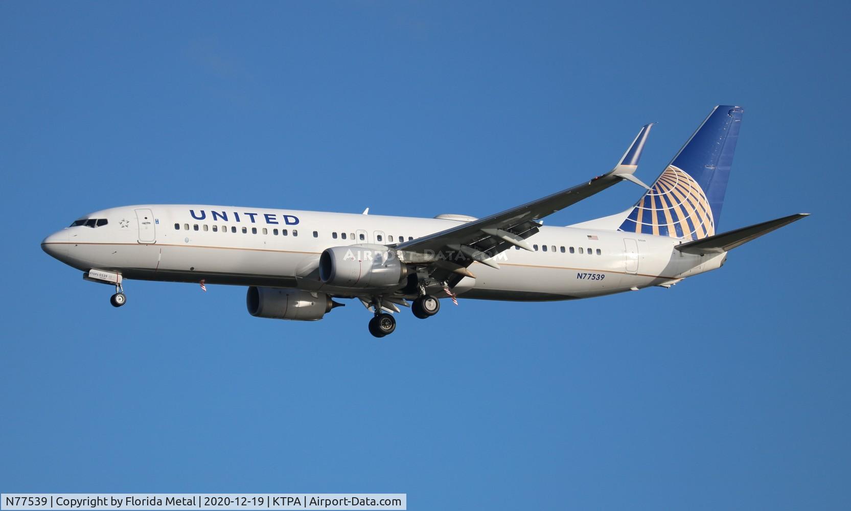 N77539, 2017 Boeing 737-800 C/N 63642, TPA spotting 2020
