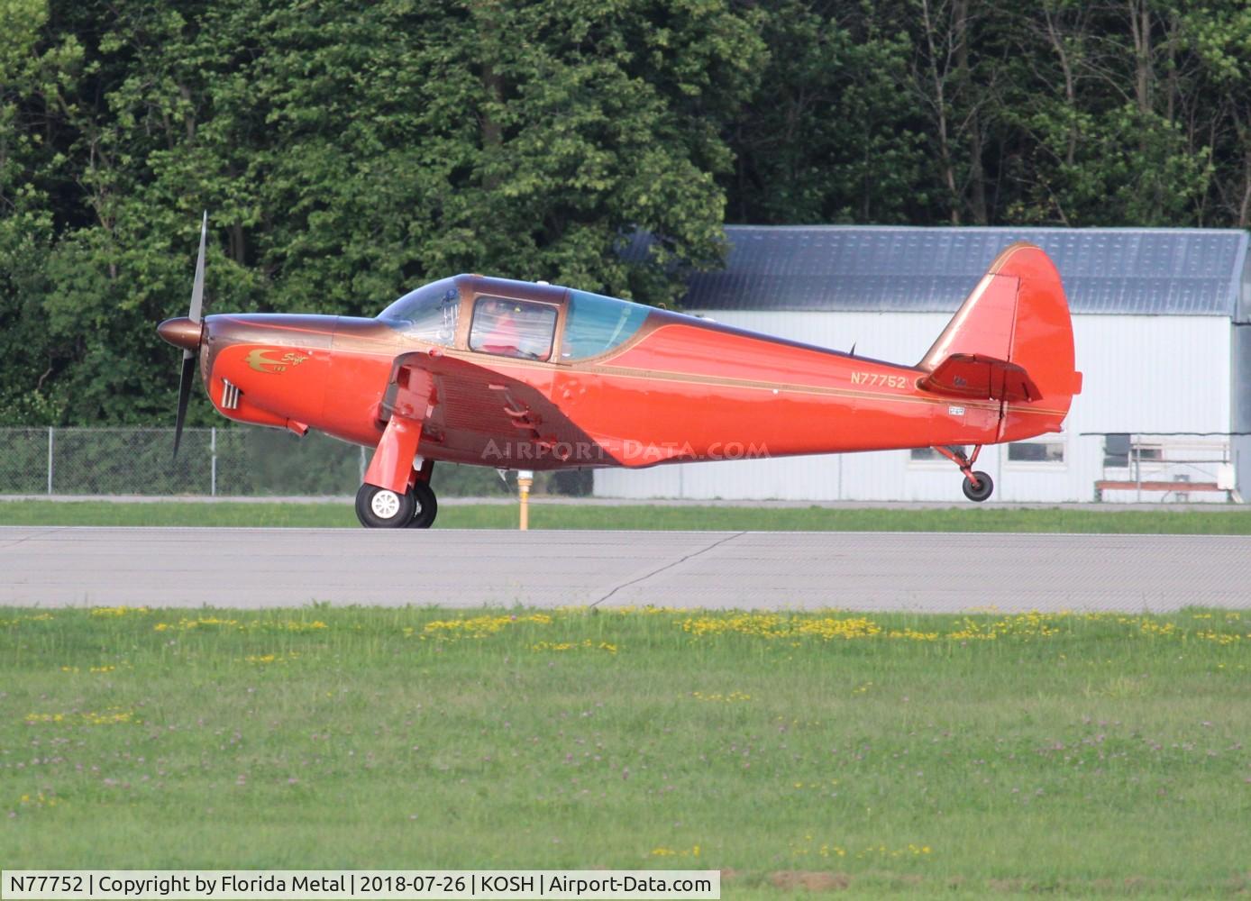 N77752, 1948 Globe GC-1B Swift C/N 3524, EAA OSH 2018