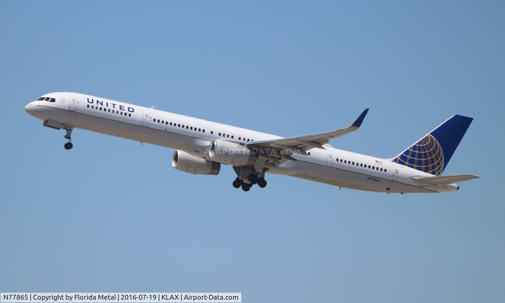N77865, 2002 Boeing 757-33N C/N 32589, LAX spotting 2016