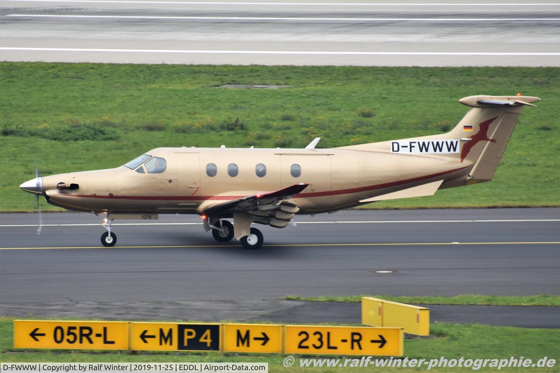 D-FWWW, 2011 Pilatus PC-12/47E C/N 1270, Pilatus PC-12-47E - Private - 1270 - D-FWWW - 25.11.2019 - DUS