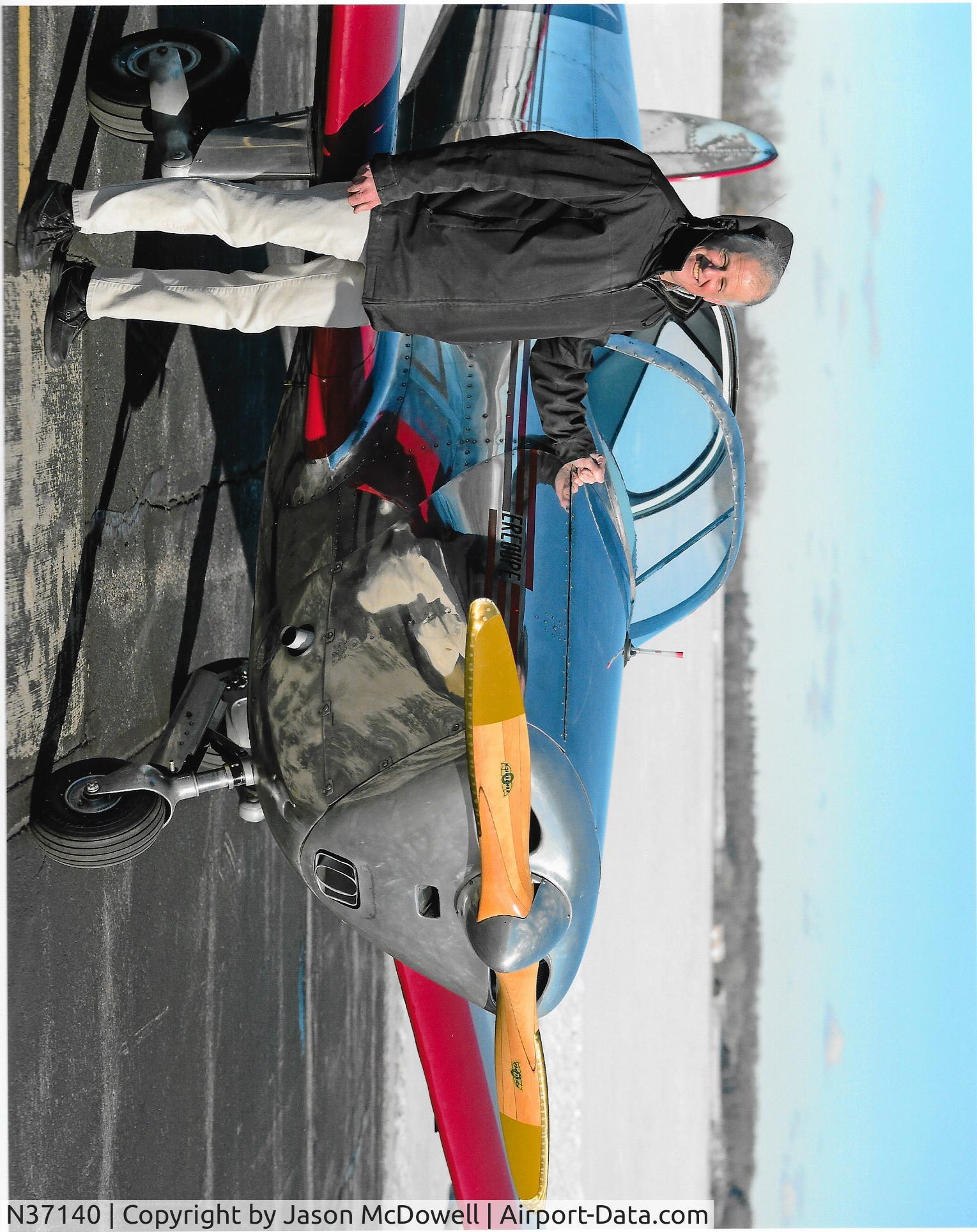 N37140, 1941 Erco 415C Ercoupe C/N 107, Photo of owner and 1941 Ercoupe
