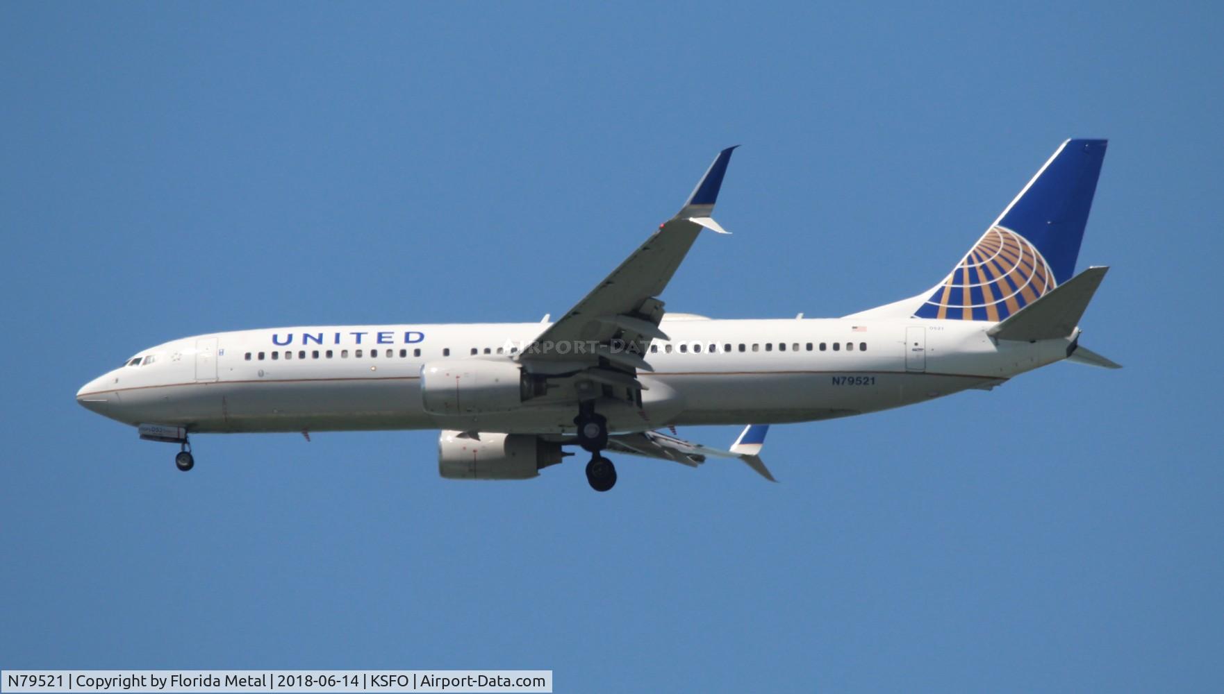N79521, 2010 Boeing 737-824 C/N 31662, SFO spotting 2018