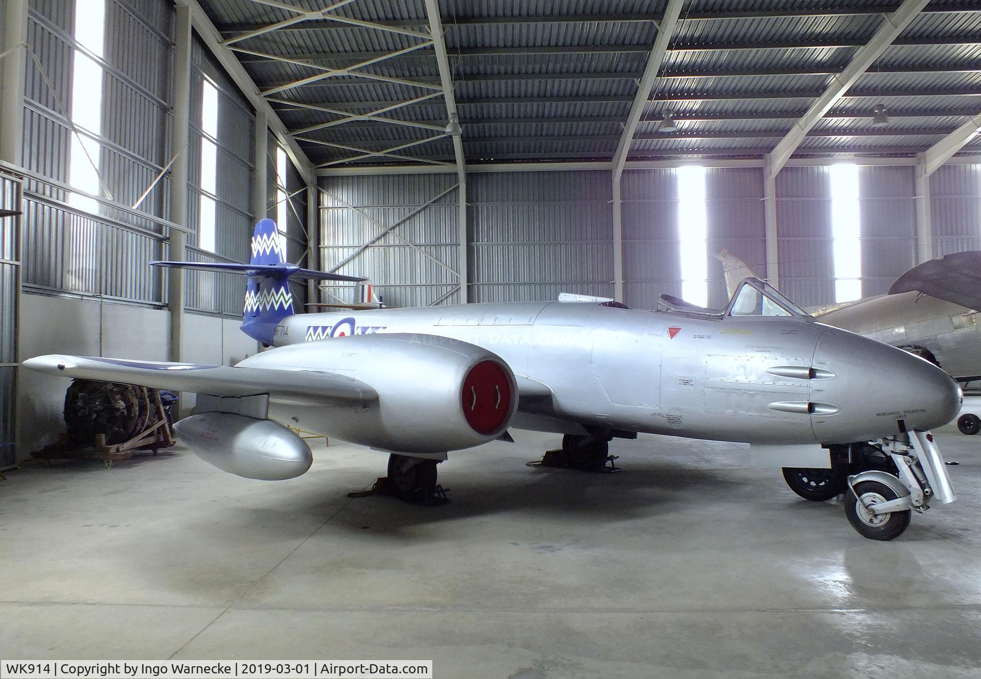 WK914, 1977 Gloster Meteor F.8 C/N AW.5220, Gloster Meteor F8, displayed as WF714 at the Malta Aviation Museum, Ta' Qali
