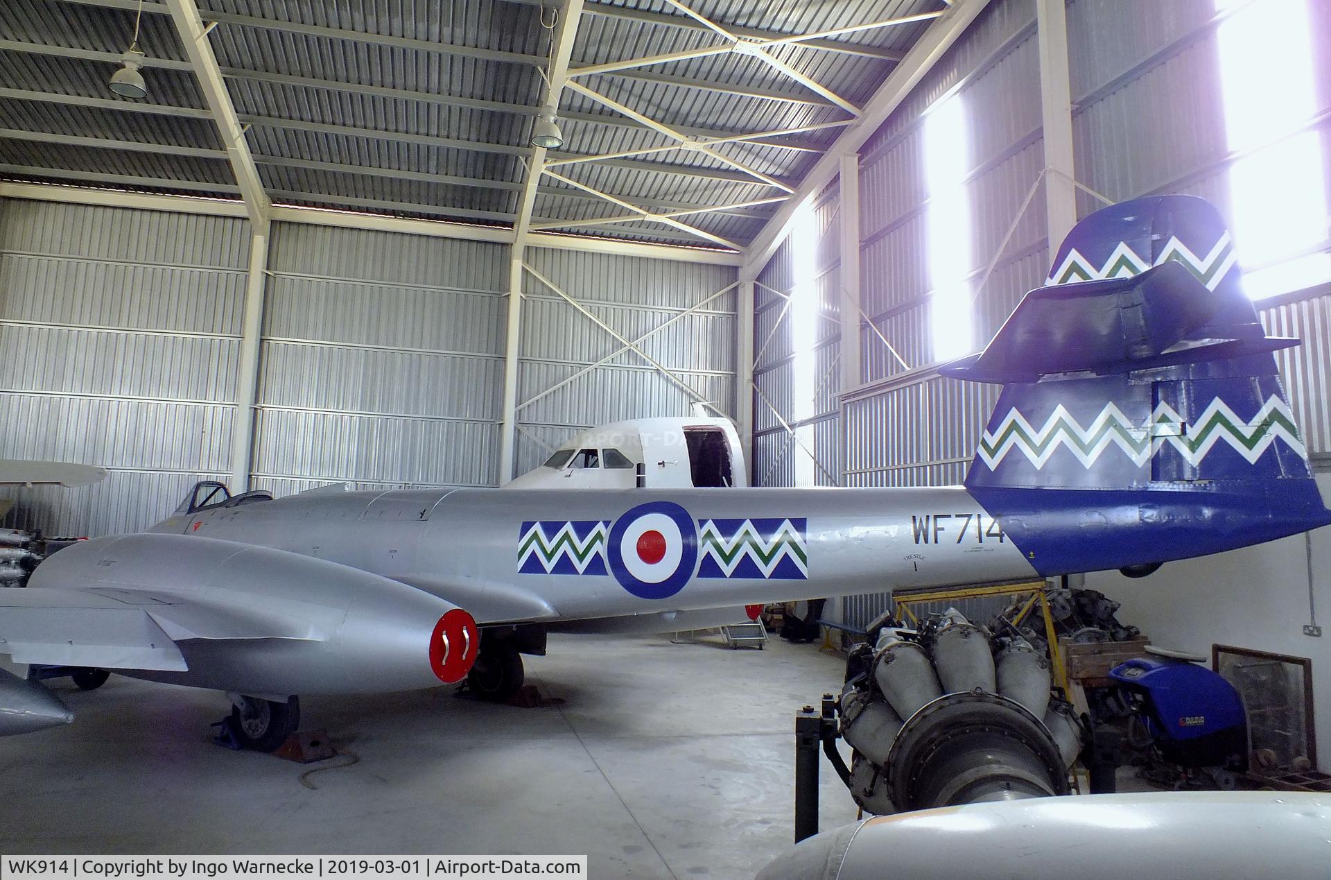 WK914, 1977 Gloster Meteor F.8 C/N AW.5220, Gloster Meteor F8, displayed as WF714 at the Malta Aviation Museum, Ta' Qali