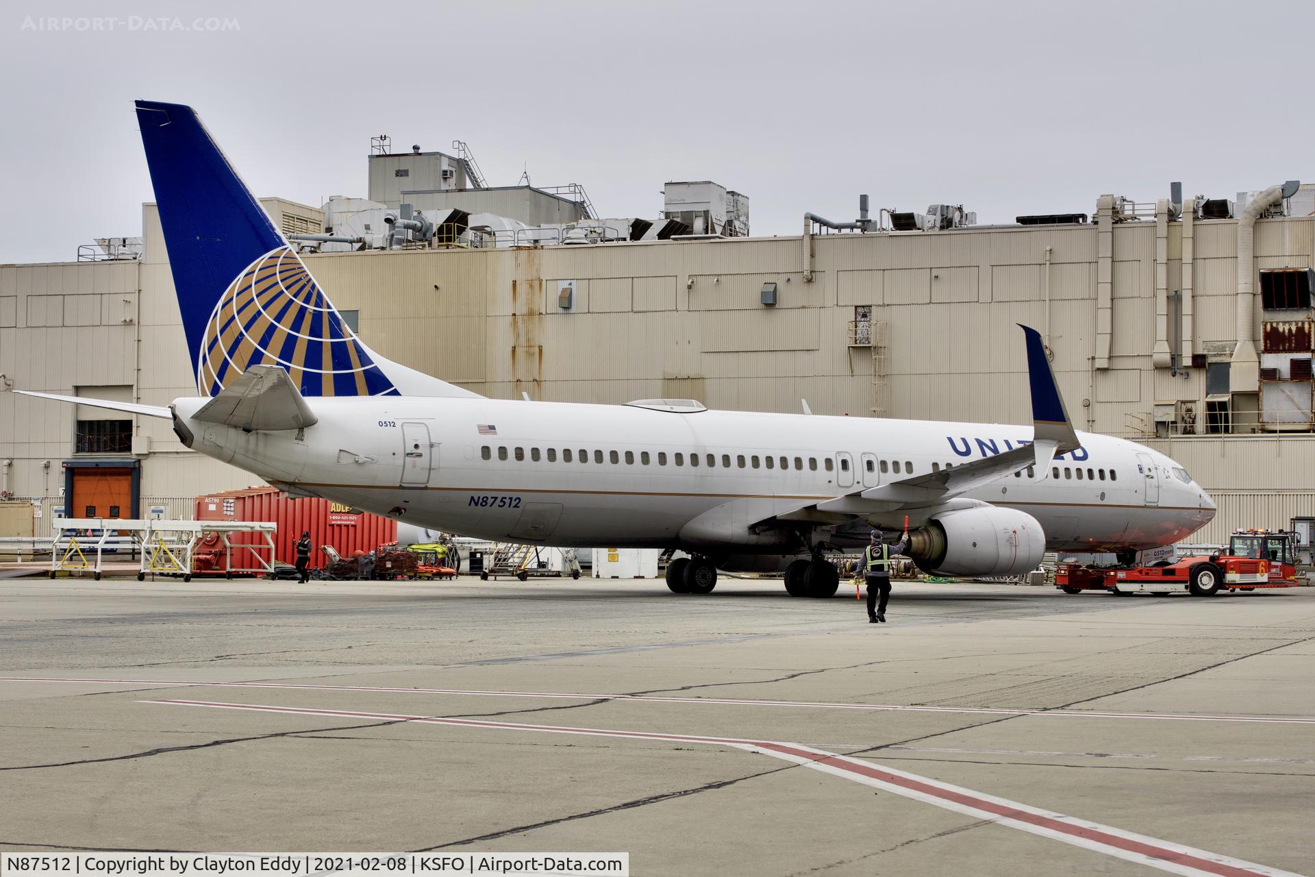 N87512, 2008 Boeing 737-824 C/N 33458, SFO 2021.