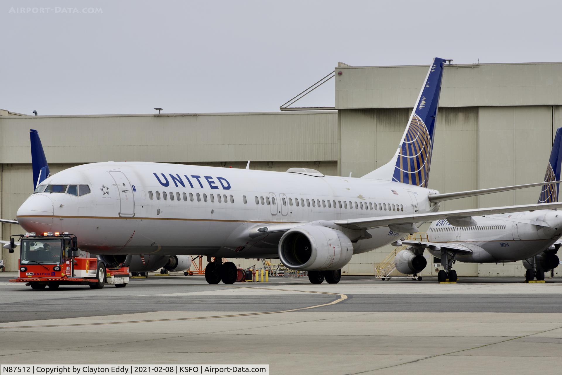 N87512, 2008 Boeing 737-824 C/N 33458, SFO 2021.