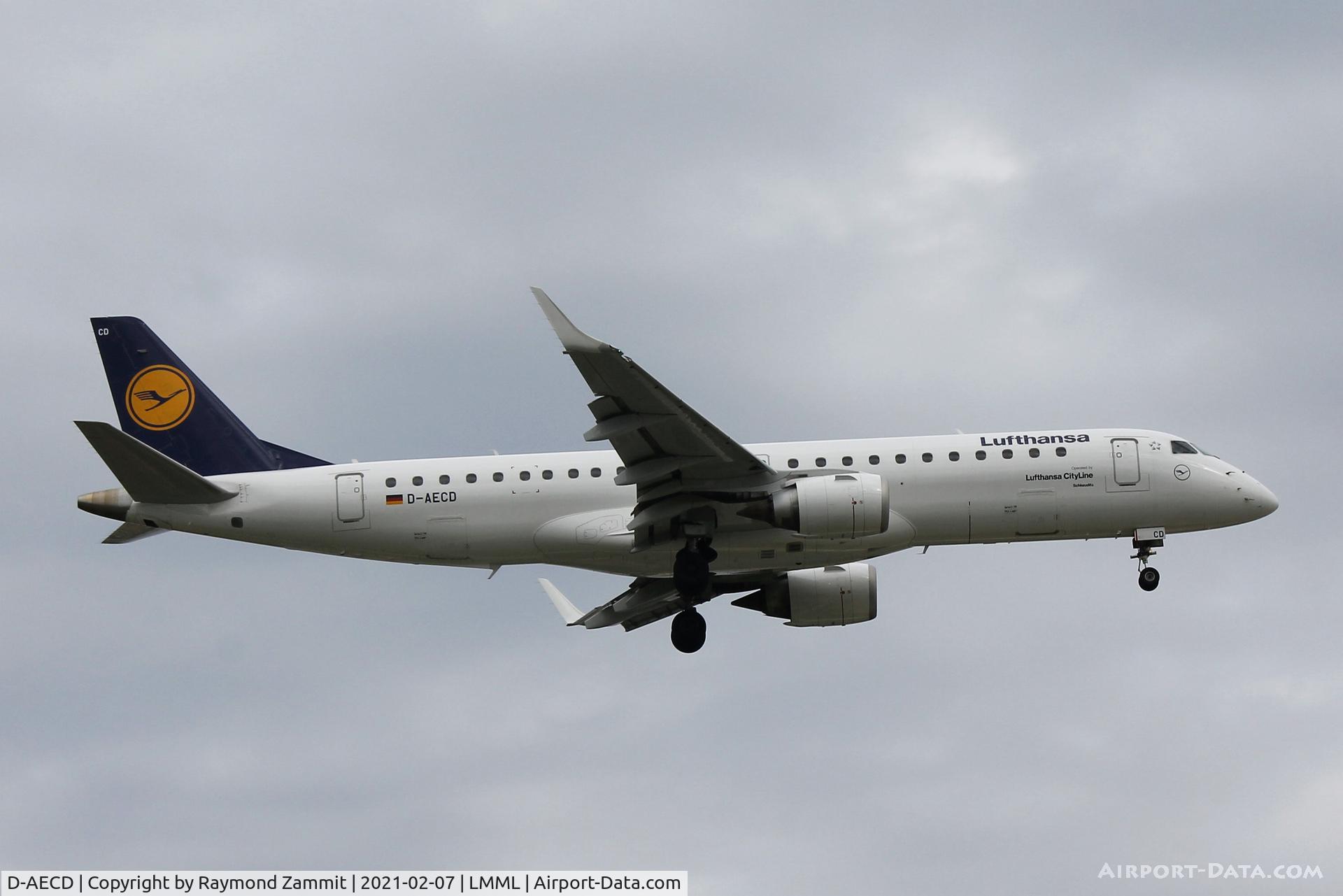 D-AECD, 2010 Embraer 190LR (ERJ-190-100LR) C/N 19000337, Embraer ERJ190LR D-AECD Lufthansa