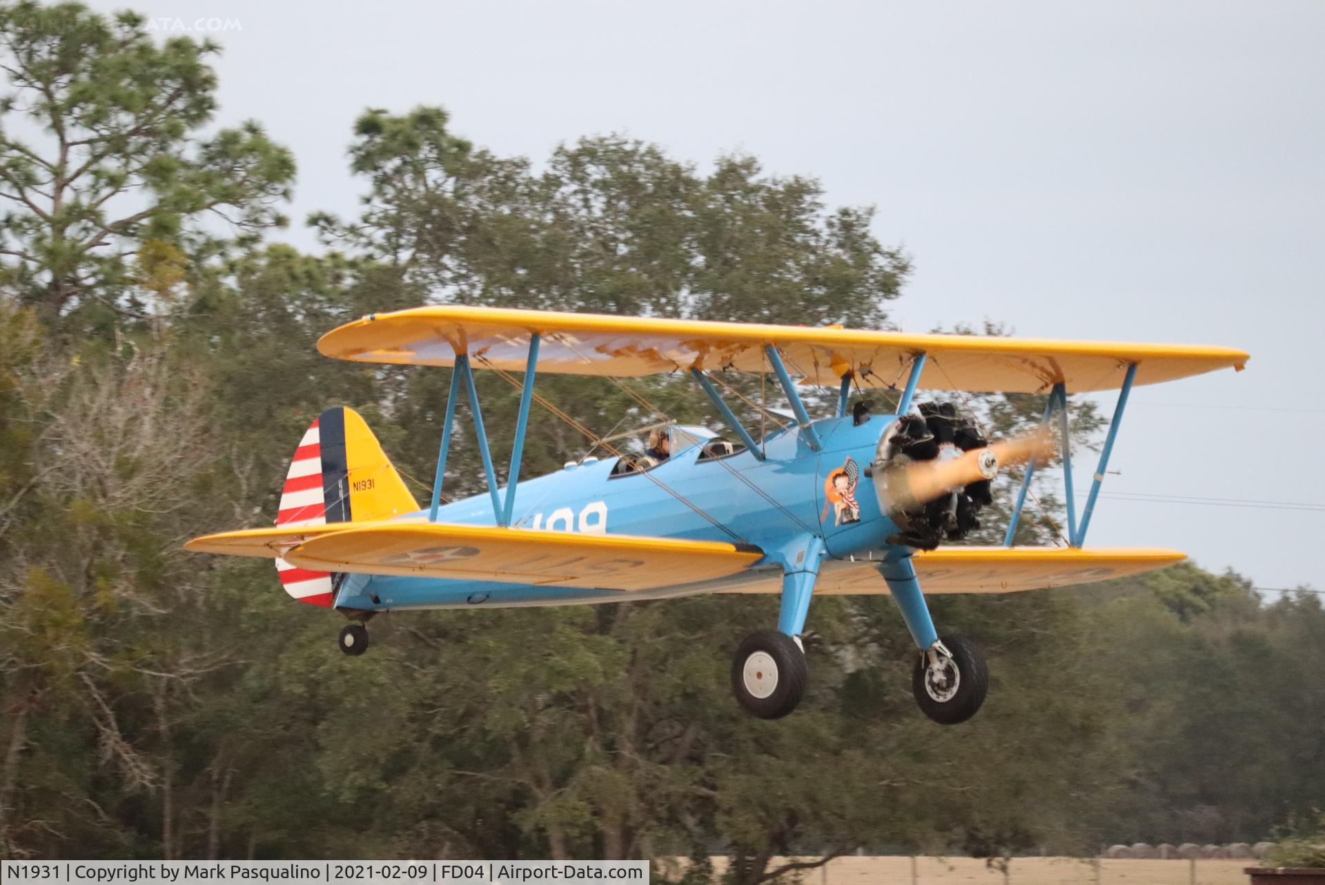 N1931, 1943 Boeing A75N1(PT17) C/N 75-8777, Stearman