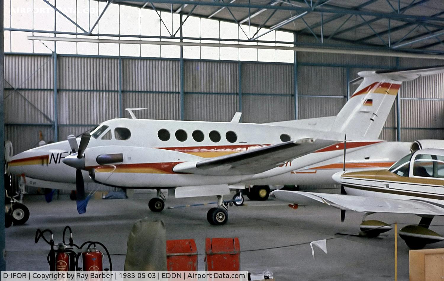 D-IFOR, 1979 Beech 200 Super King Air C/N BB-555, D-IFOR   Beech 200 Super King Air [BB-555] (Nurnberger Flugdienst GmbH) Nuremberg-Nurnberg~D 03/05/1983